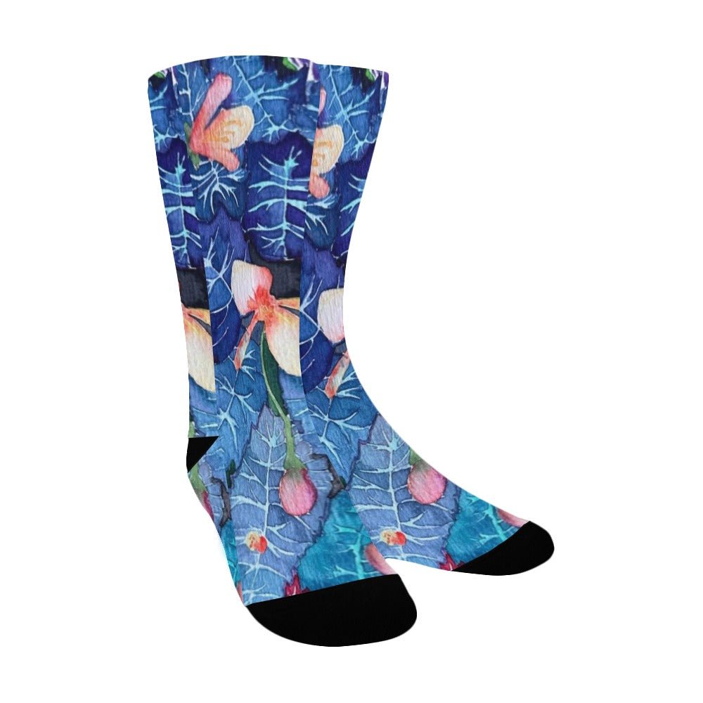 Blue Thorns Women's Custom Socks - Lana Art Sweden