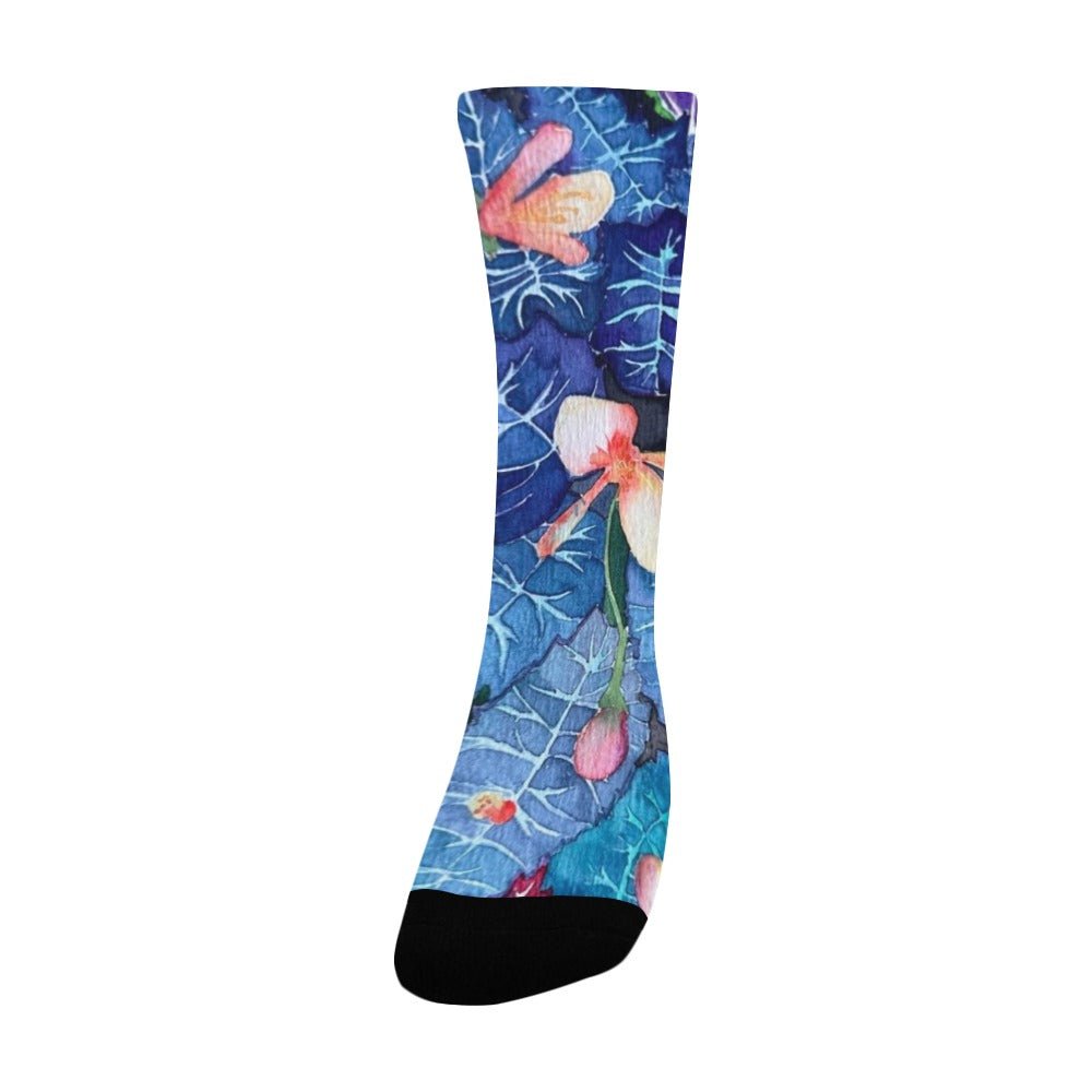 Blue Thorns Women's Custom Socks - Lana Art Sweden