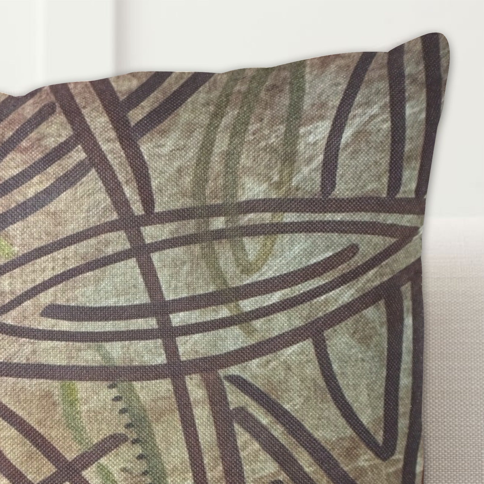 Brown Elegance and Narutology Linen Zippered Pillowcase 18"x18"(Pack of 2) - Lana Art Sweden