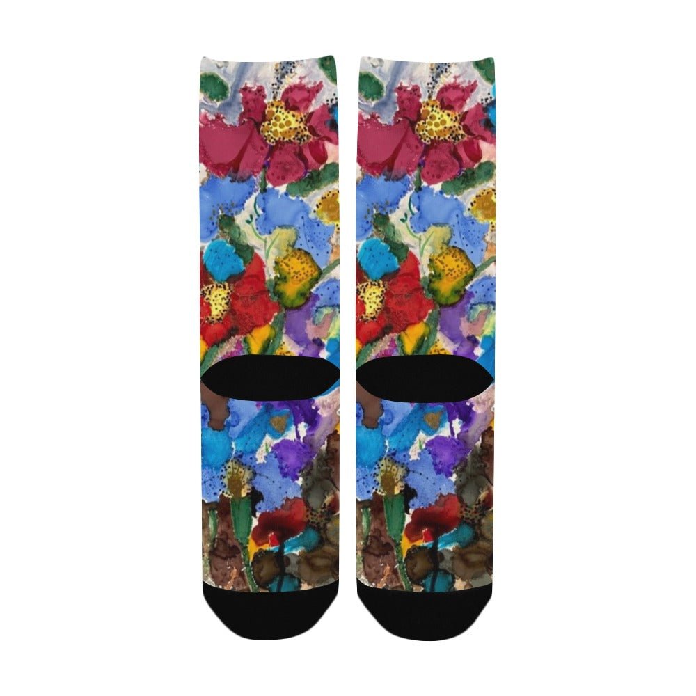 Brown Elegance Women's Custom Socks - Lana Art Sweden