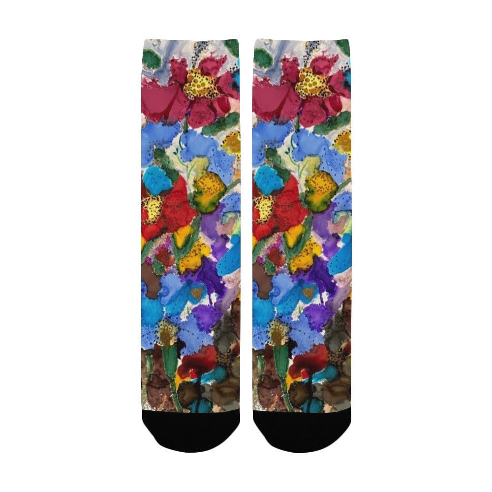 Brown Elegance Women's Custom Socks - Lana Art Sweden