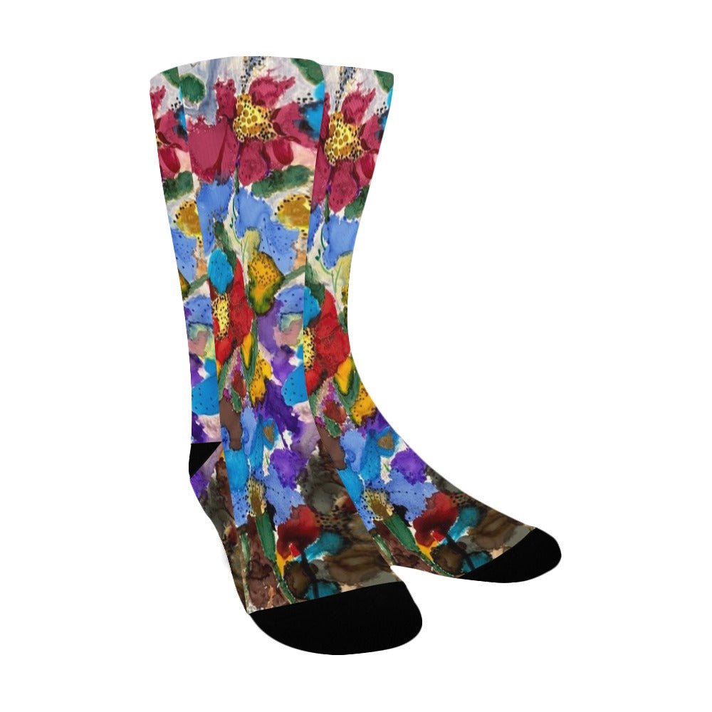 Brown Elegance Women's Custom Socks - Lana Art Sweden