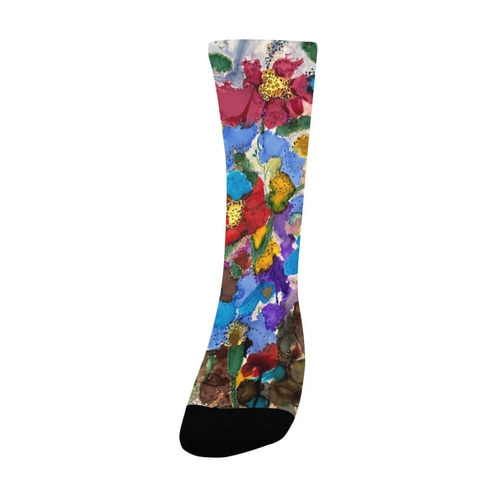 Brown Elegance Women's Custom Socks - Lana Art Sweden