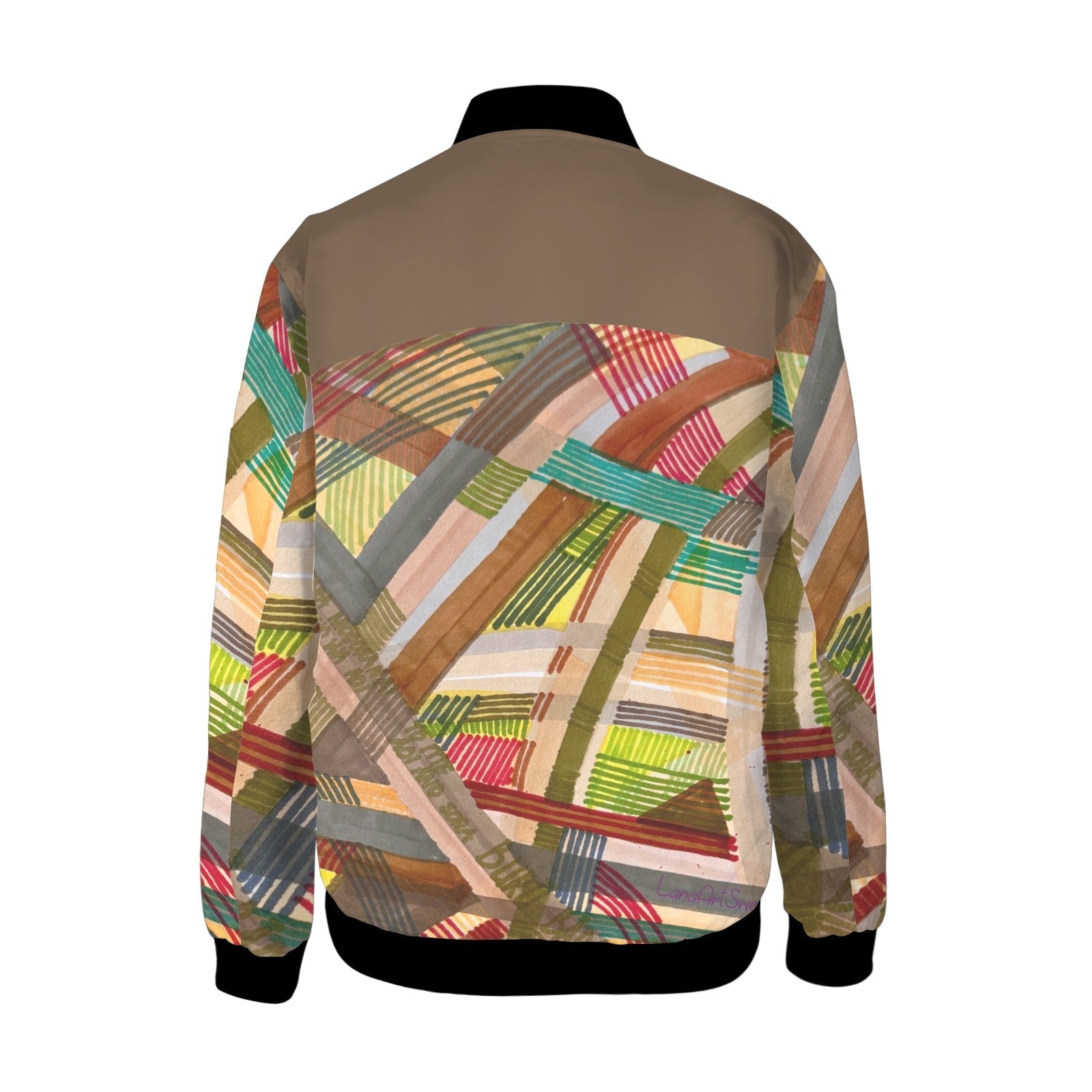Brown Labyrinth Bomber Jacket - Lana Art Sweden