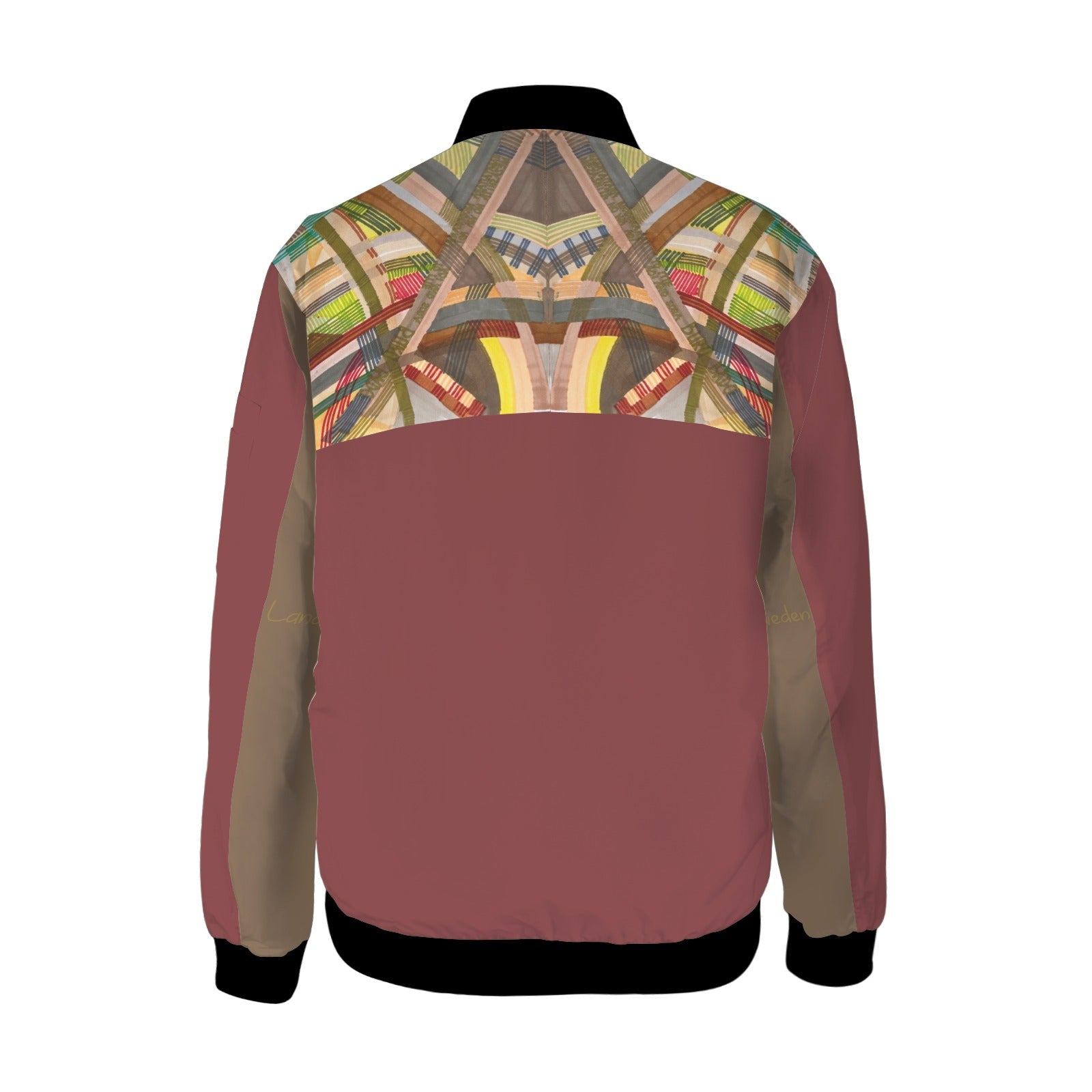 Brown Labyrinth Top Bomber Jacket - Lana Art Sweden