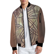 Brown Sophisticated Elegance Bomber Jacket - Lana Art Sweden