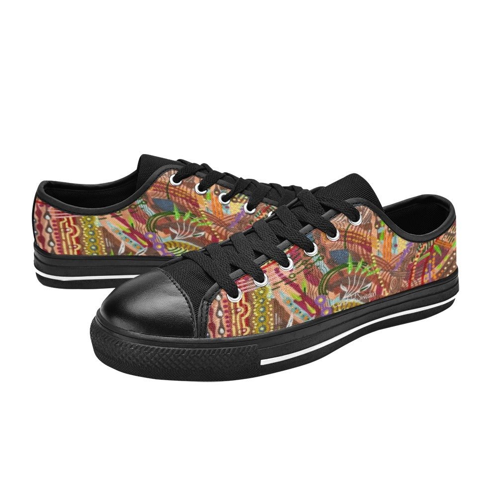 Brown Sophistication Men's Classic Canvas Shoes - Lana Art Sweden