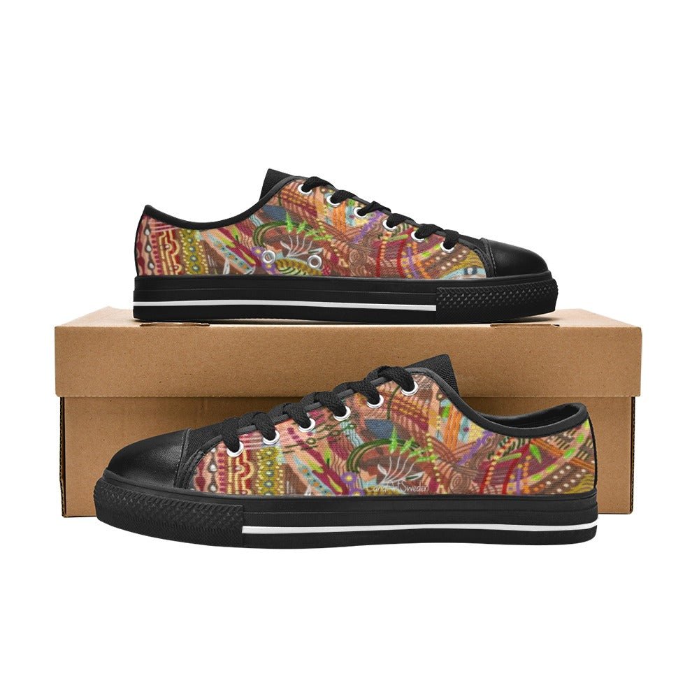 Brown Sophistication Men's Classic Canvas Shoes - Lana Art Sweden