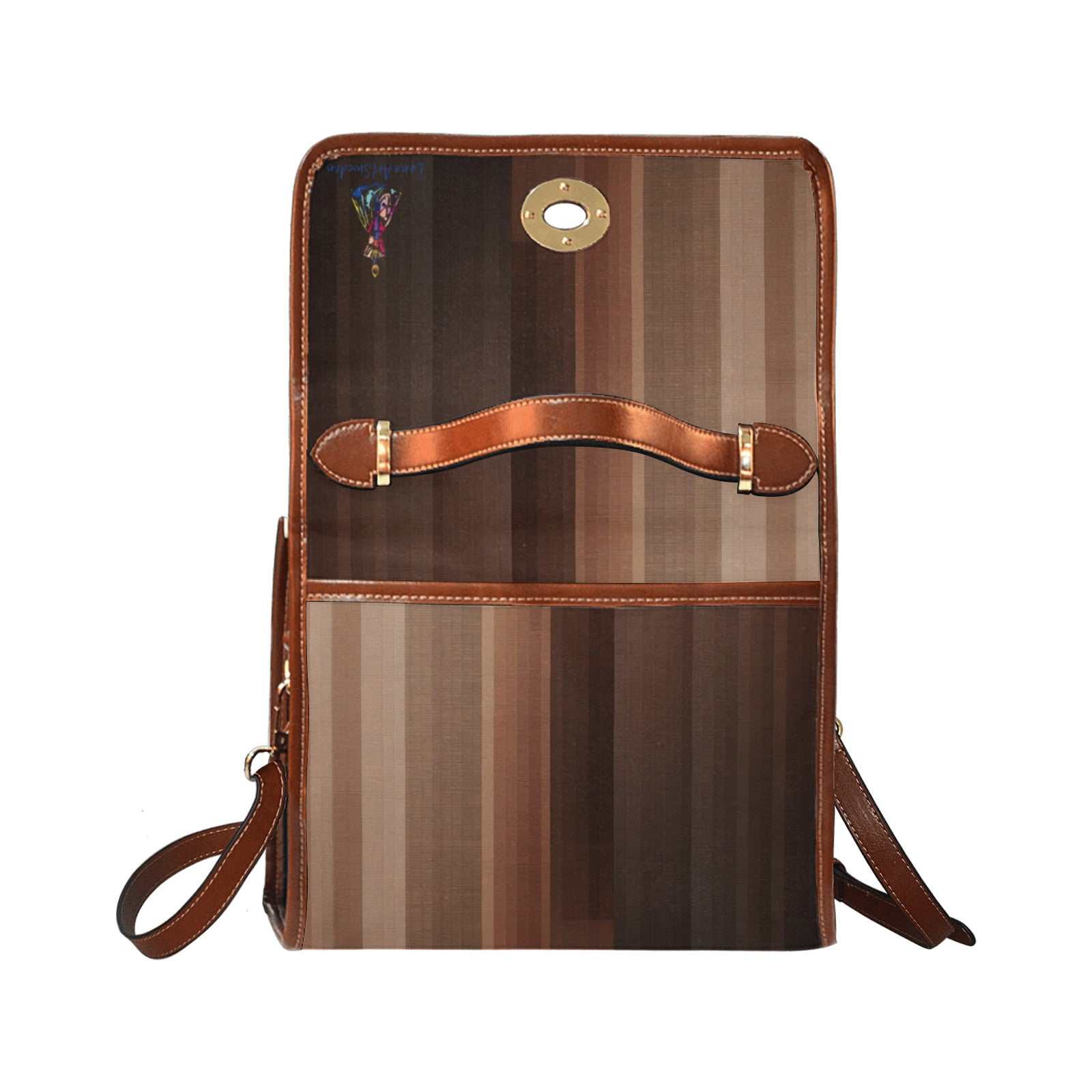 Brown Sophistication Waterproof Shoulder Strap Canvas Bag - Lana Art Sweden