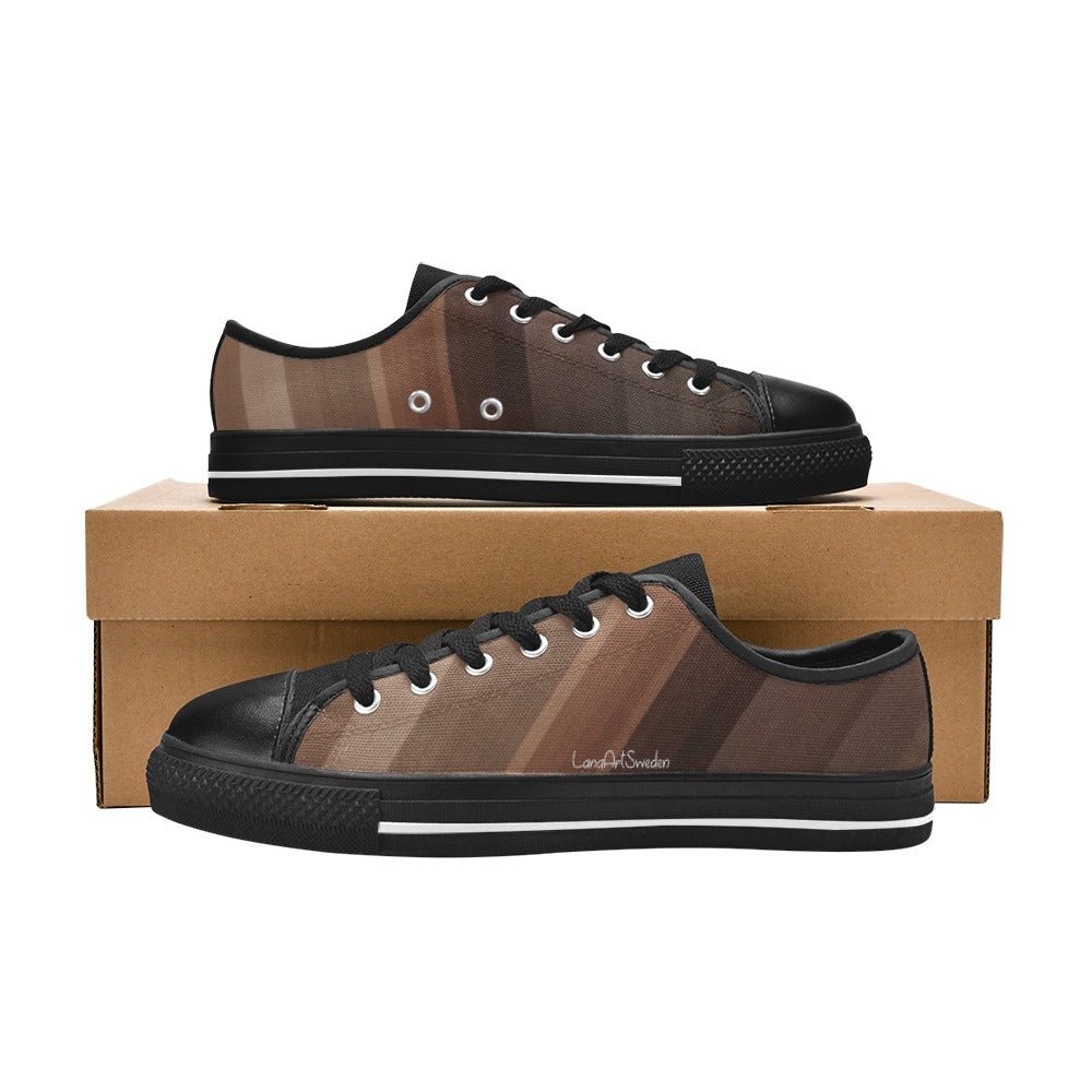 Brown Swatch Men's Classic Canvas Shoes - Lana Art Sweden