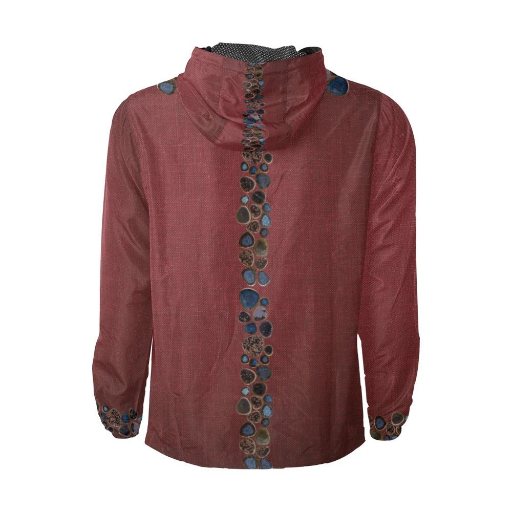 Burgundy Castle Unisex Windbreaker - Lana Art Sweden