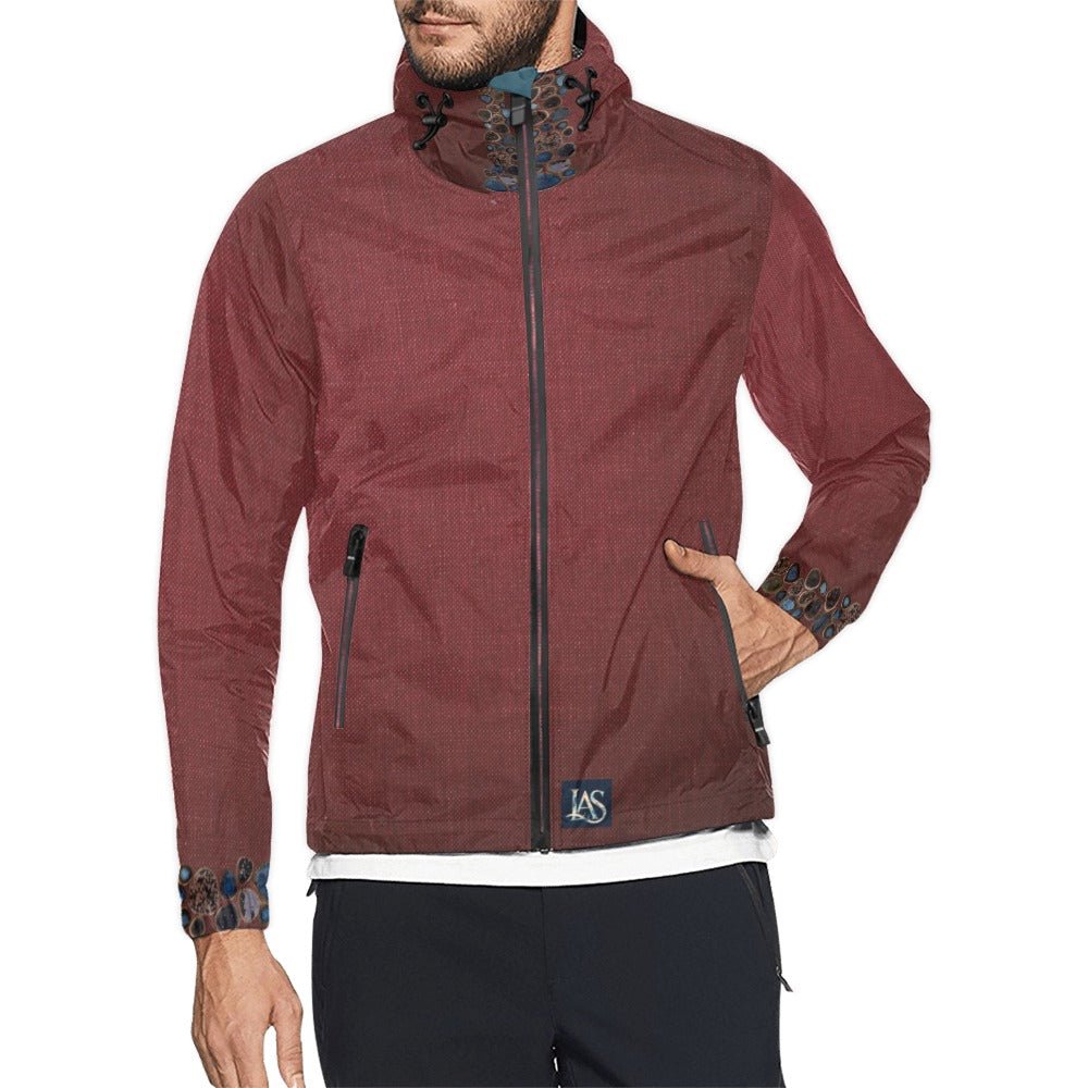 Burgundy Castle Unisex Windbreaker - Lana Art Sweden
