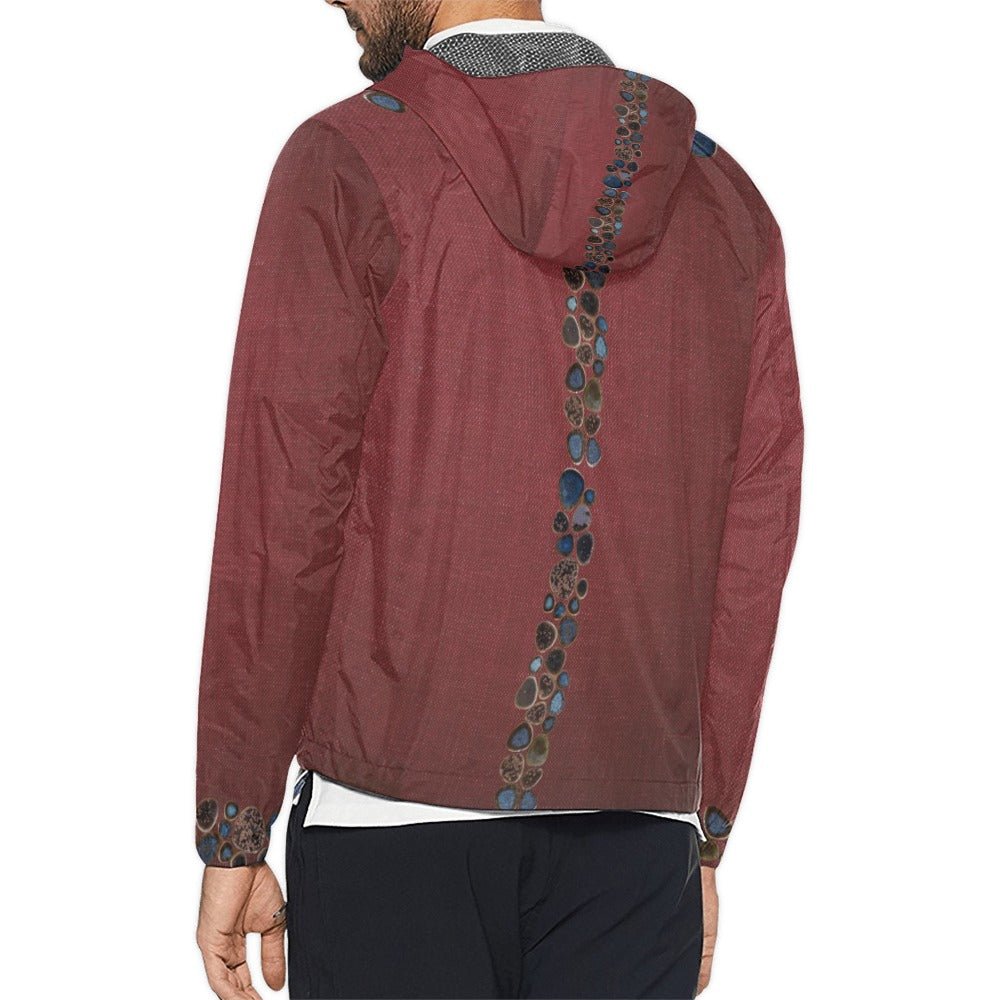 Burgundy Castle Unisex Windbreaker - Lana Art Sweden