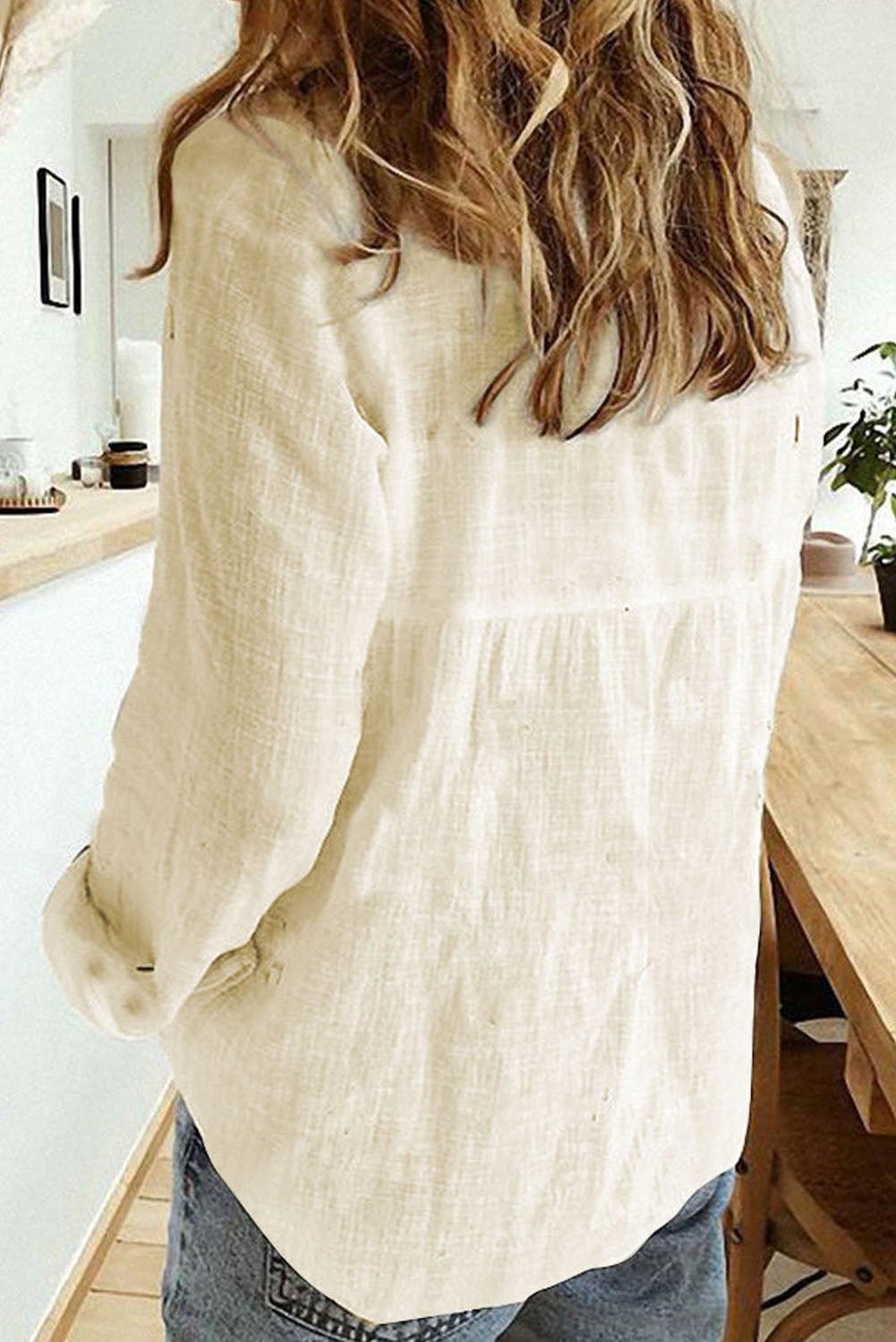 Button Up Long Sleeve Shirt - Lana Art Sweden