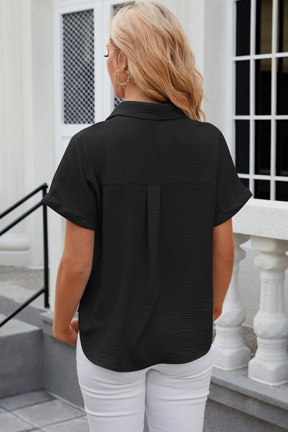 Button Up Short Sleeve Shirt - Lana Art Sweden