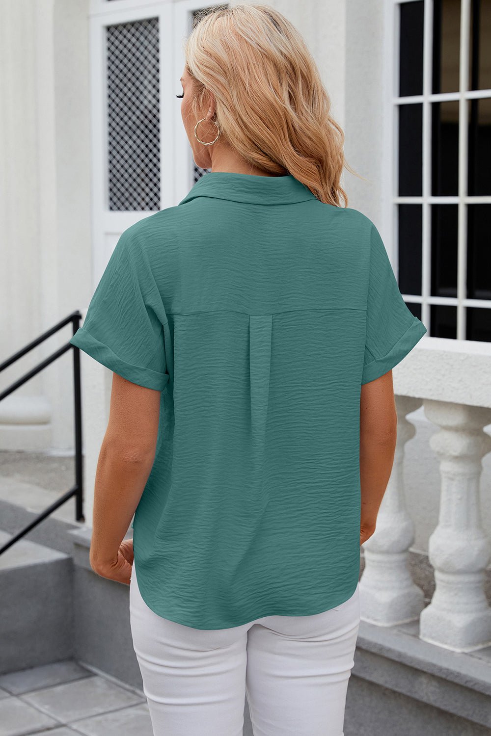 Button Up Short Sleeve Shirt - Lana Art Sweden