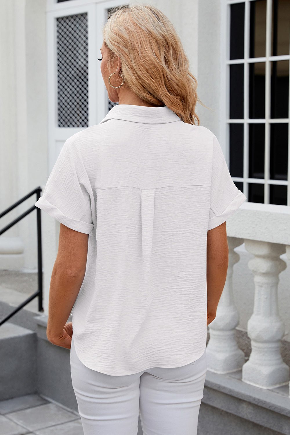 Button Up Short Sleeve Shirt - Lana Art Sweden