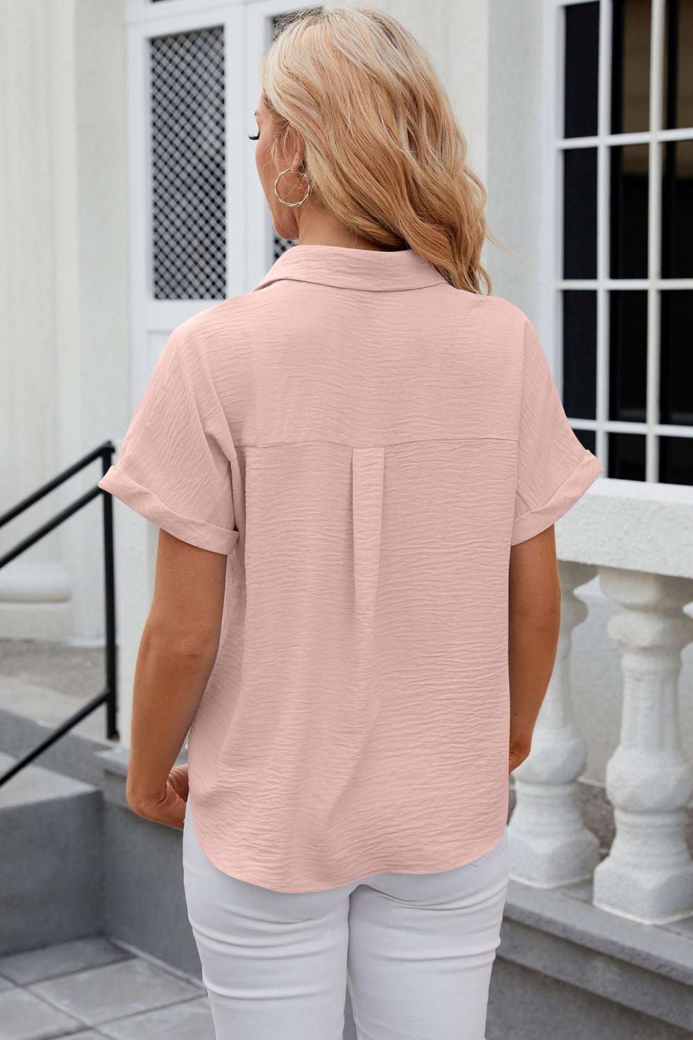 Button Up Short Sleeve Shirt - Lana Art Sweden