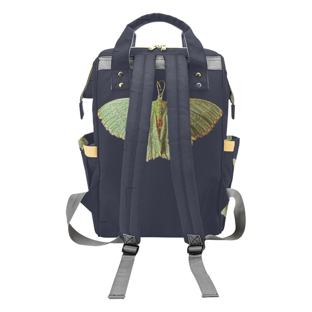 Green Moth Crown Blue Multi-Function Backpack