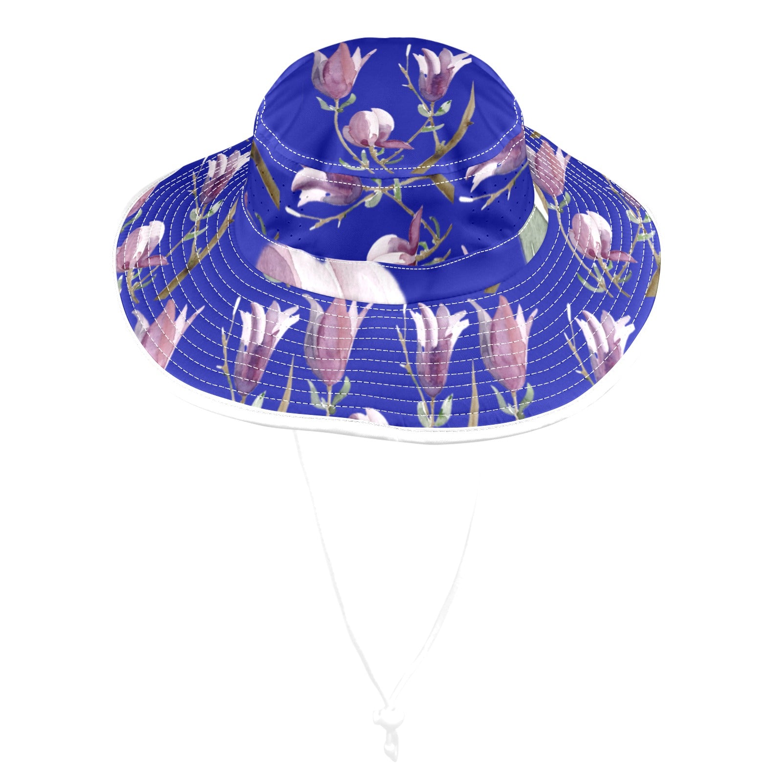 Magnolia Royal Blue Wide Brim Bucket Hat