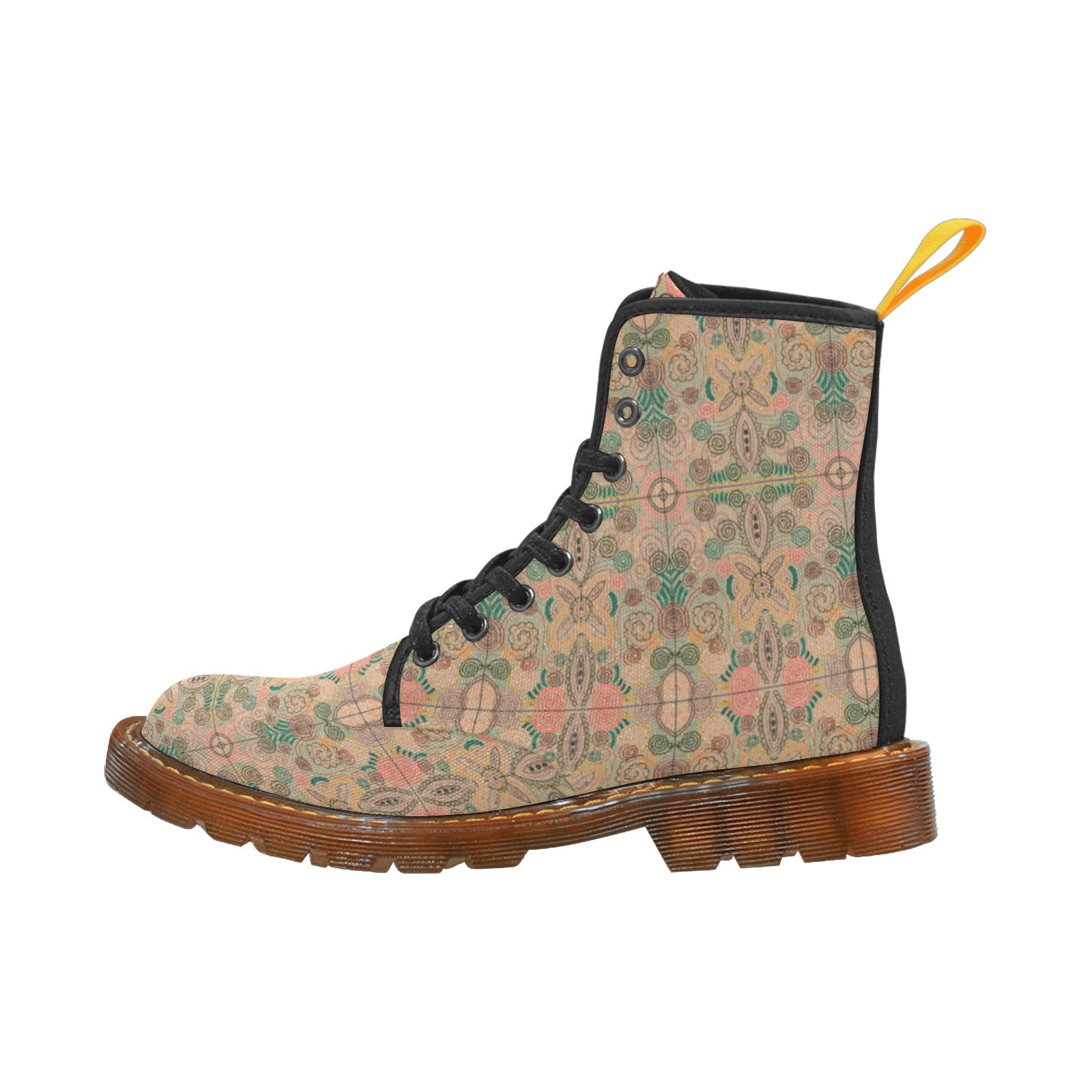 Venetian Blossom Custom Canvas Boots For Women Model 1203H