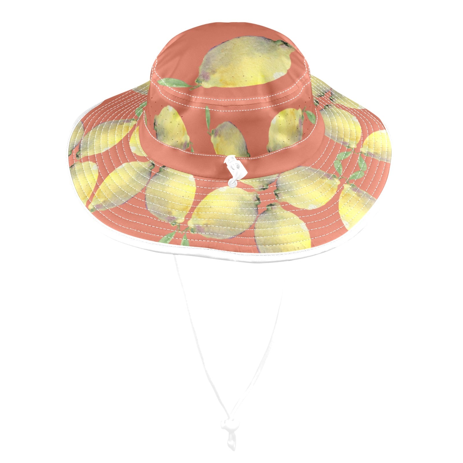 Lemon Orangeade Wide Brim Bucket Hat