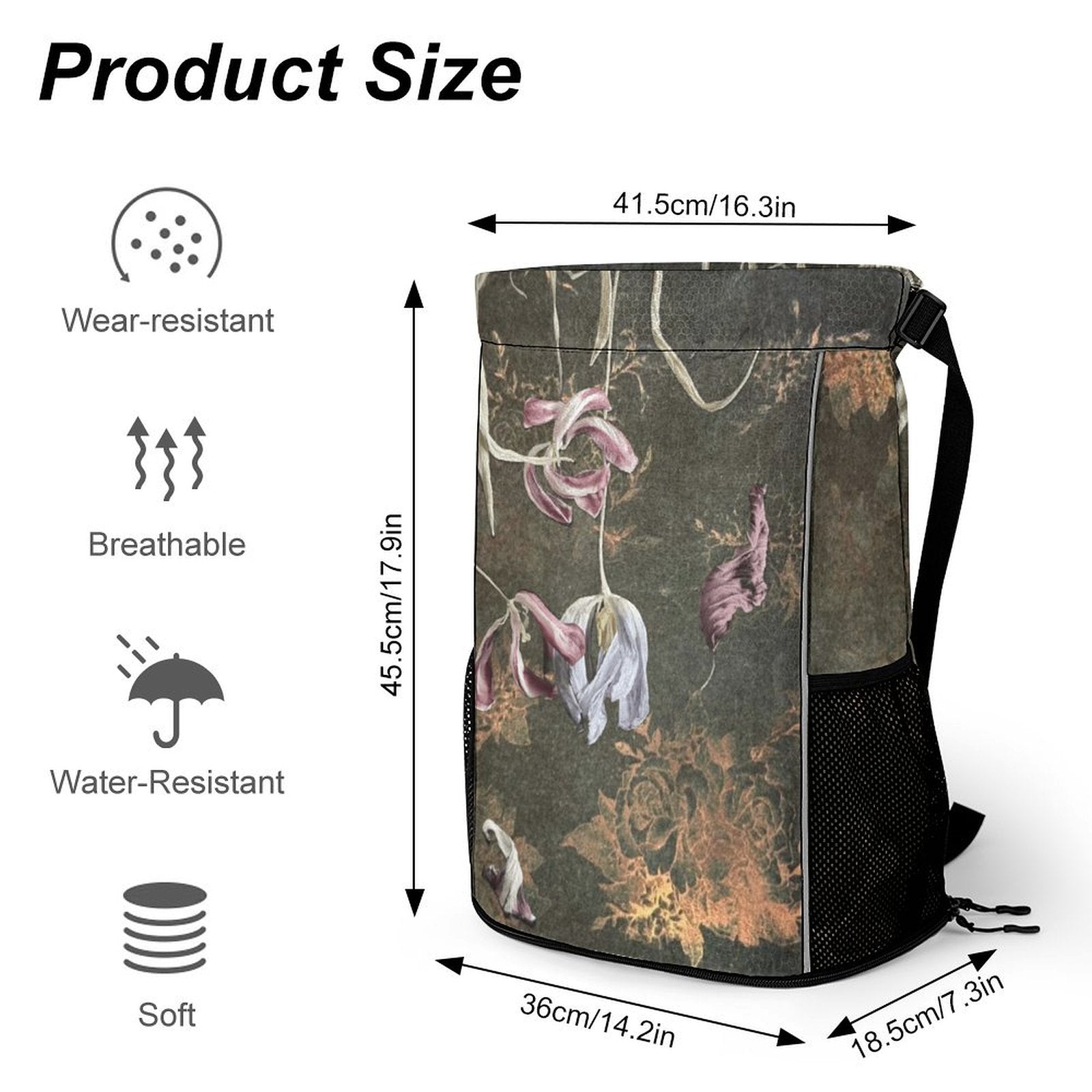 Sport Drawstring Super Light Backpack/Bag with Shoe Compartment