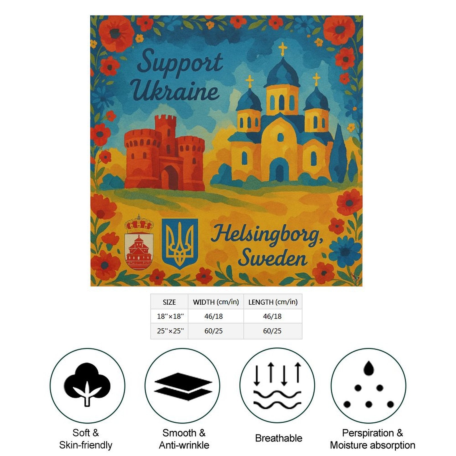Support Ukraine 2 Kerchief All Over Print Scarf