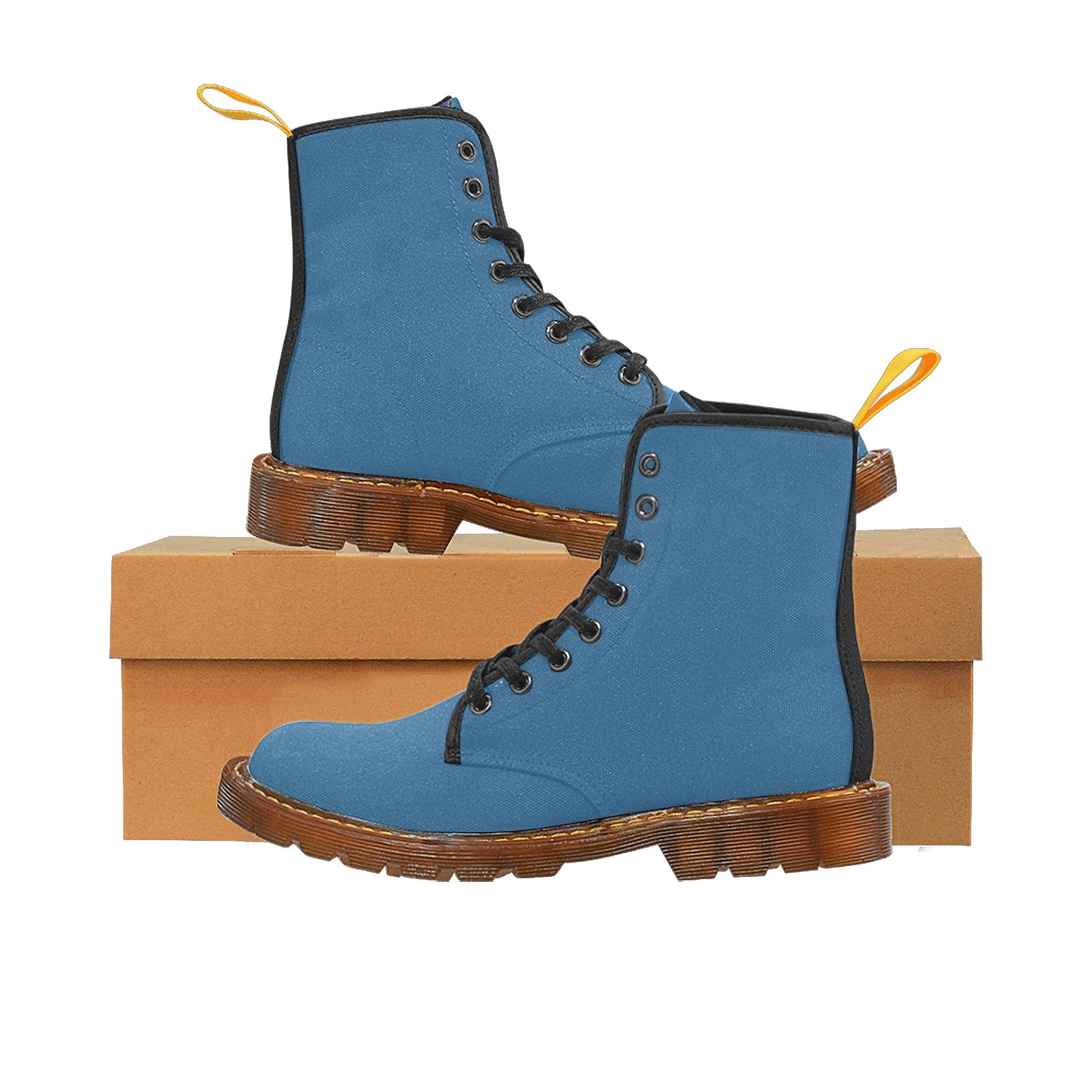 Lyons Blue Custom Canvas Boots For Women Model 1203H