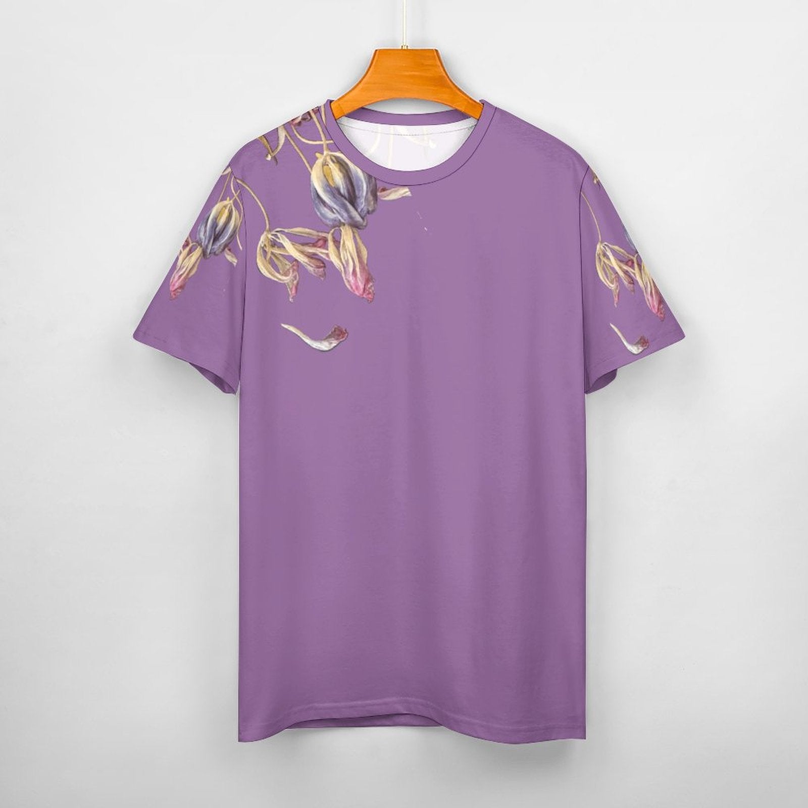 Women's Cotton T-shirt Tulips Phlax Pink