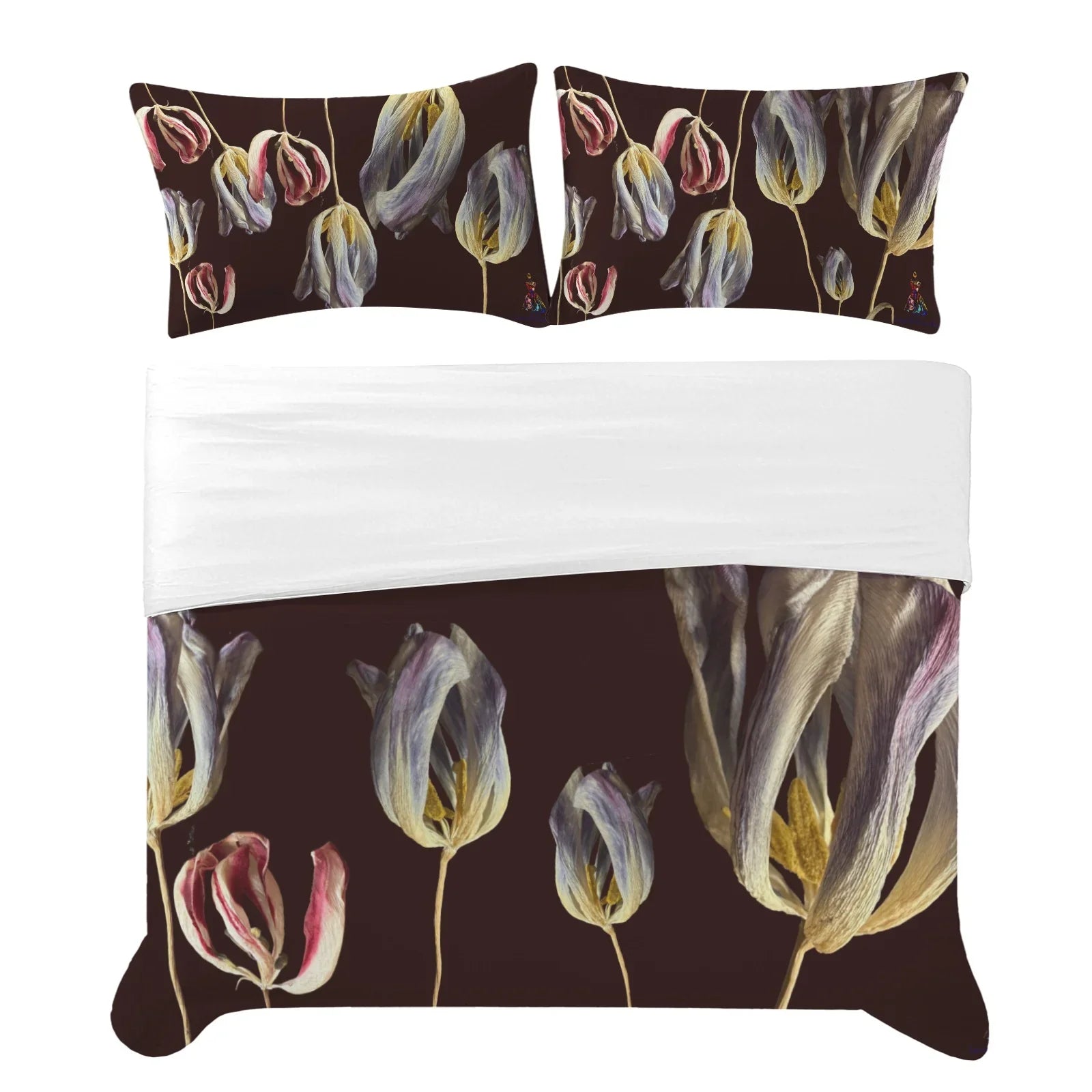Tulip Field Noir 3-Piece Bedding Set 94x104inch