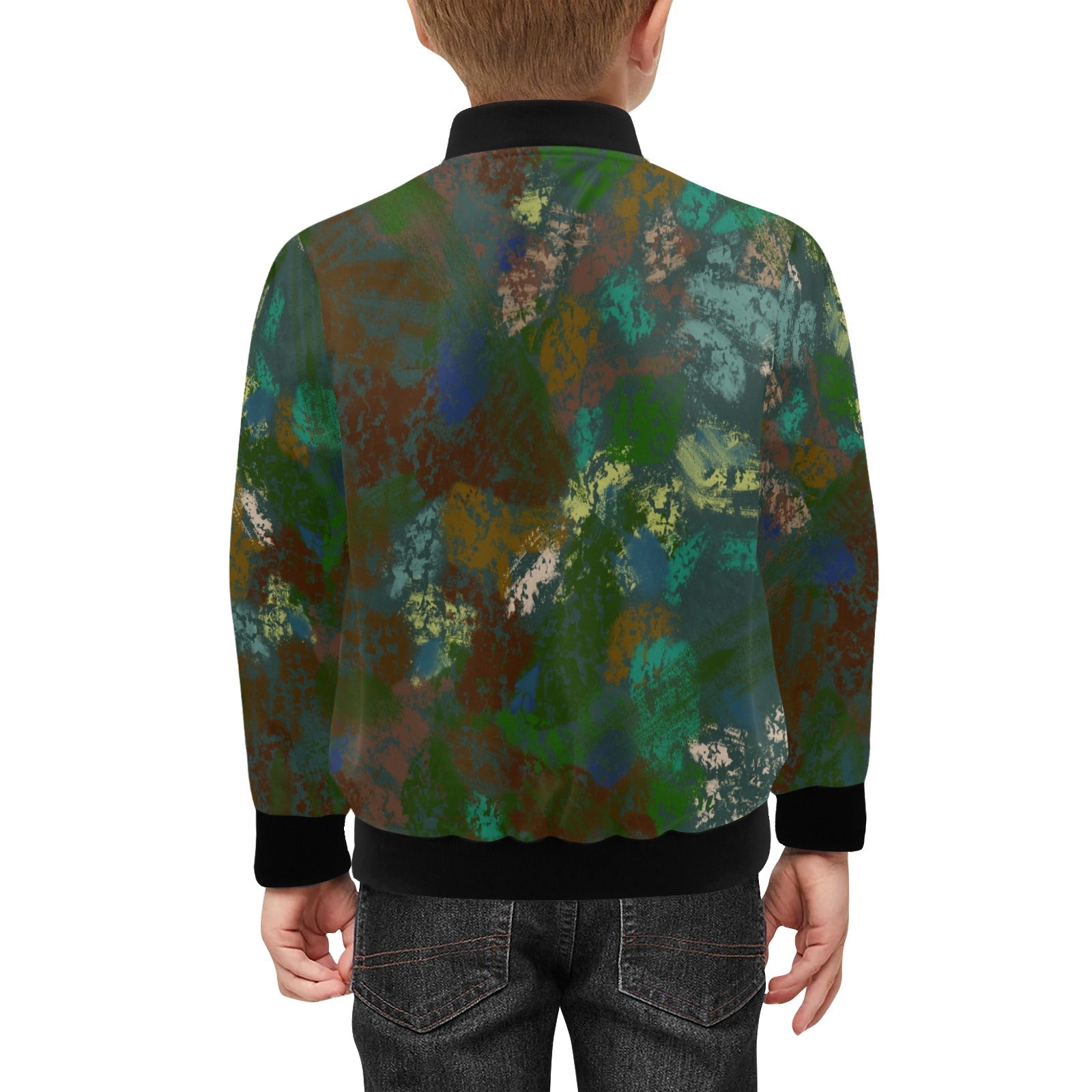 CamoLana Kids' Bomber Jacket with Pockets - Lana Art Sweden