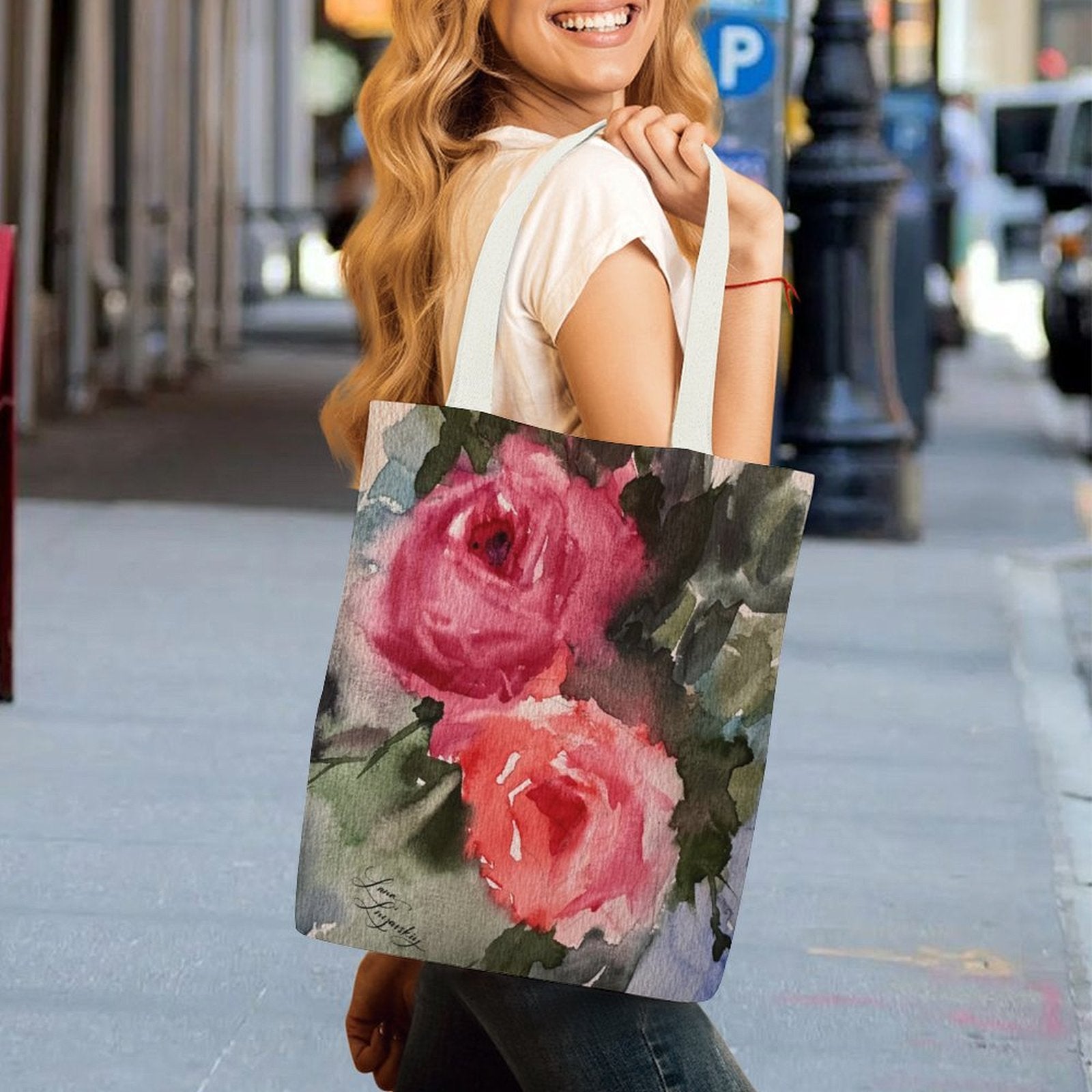 Canvas Tote Bag Single Canvas Tote Bag - 32x38CM (One - Sided Print) - Lana Art Sweden