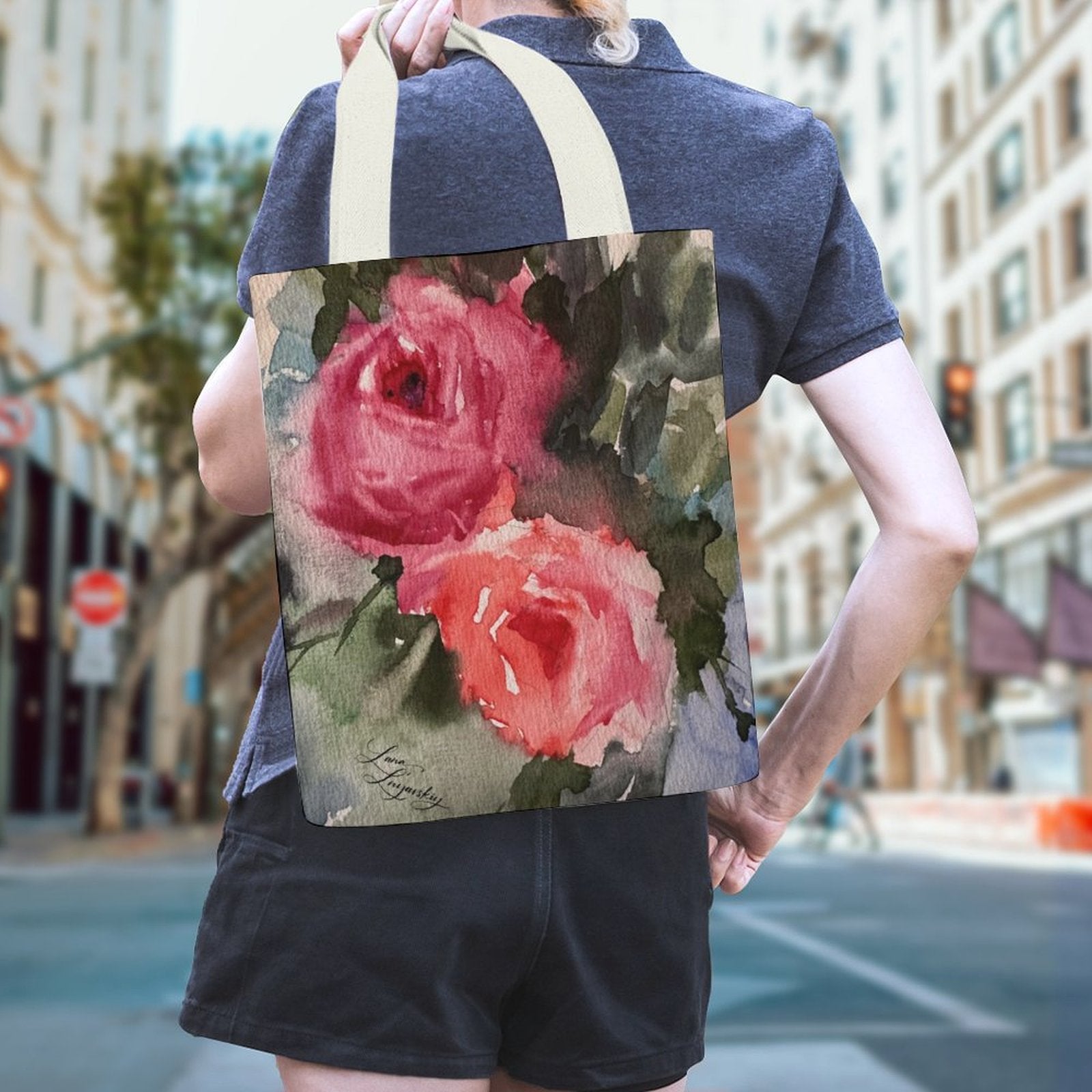 Canvas Tote Bag Single Canvas Tote Bag - 32x38CM (One - Sided Print) - Lana Art Sweden