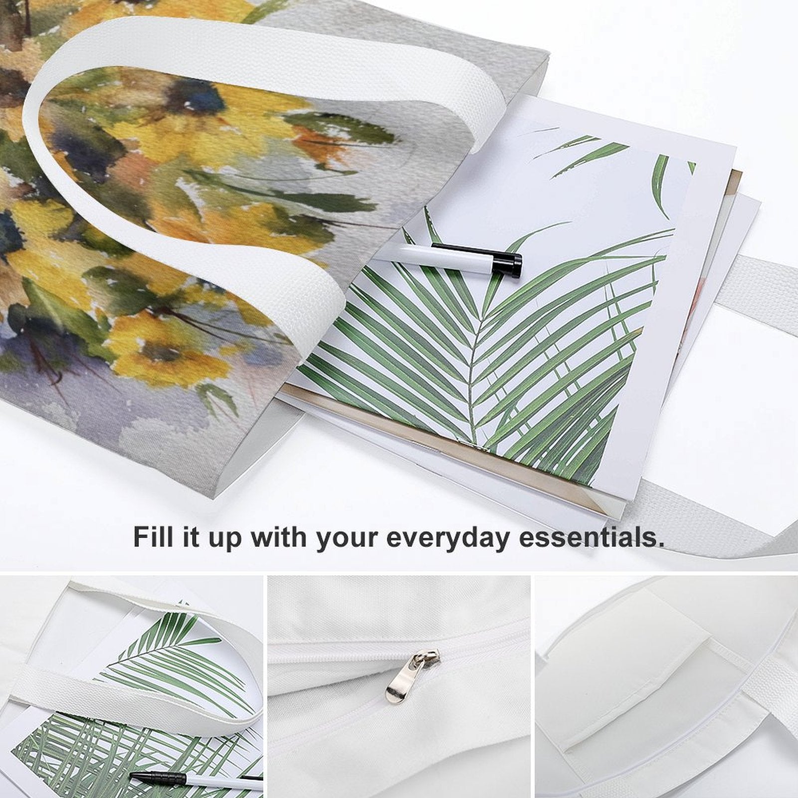 Canvas Tote Bag Single Canvas Tote Bag - 32x38CM (One - Sided Print) - Lana Art Sweden