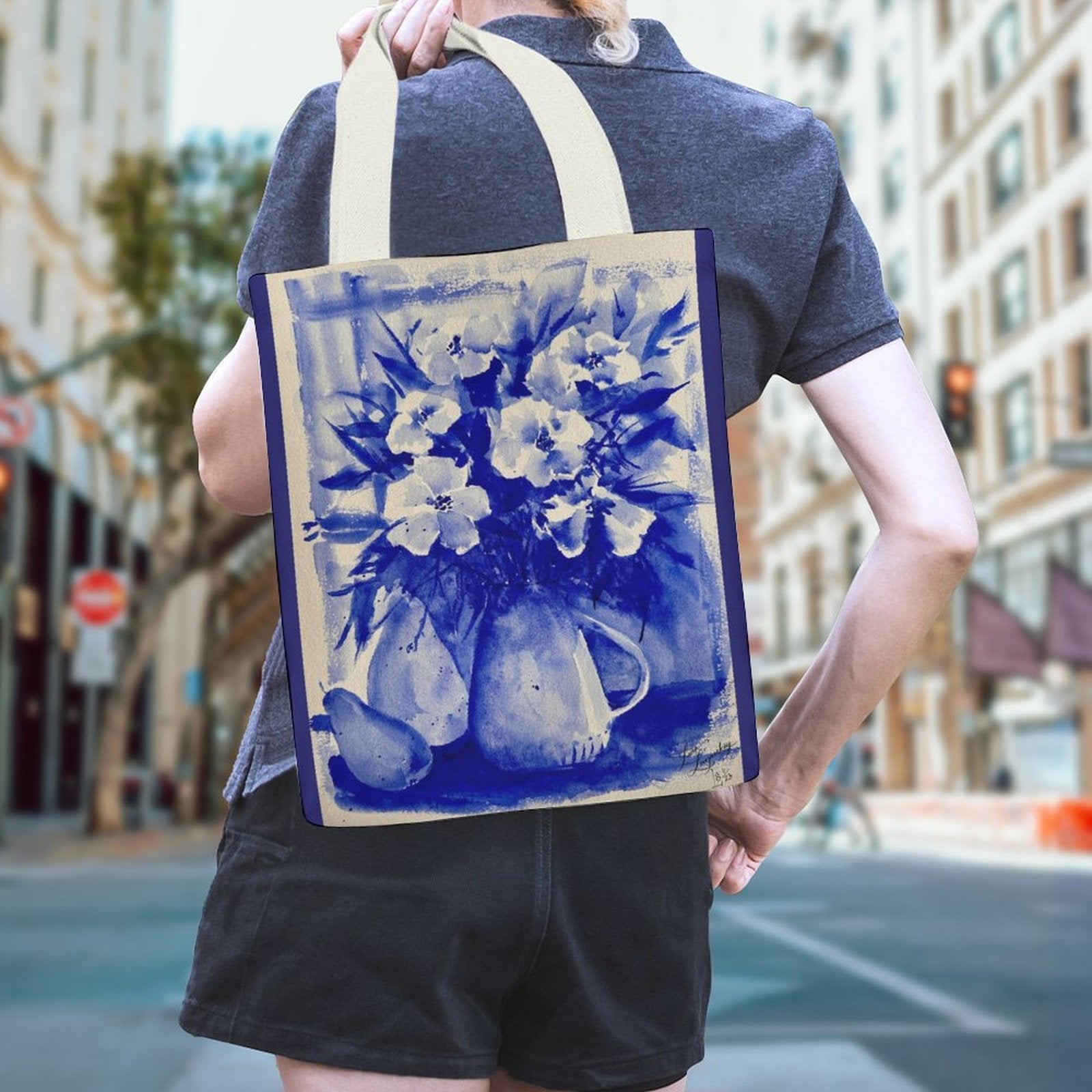 Canvas Tote Bag Single Canvas Tote Bag - 32x38CM (One - Sided Print) - Lana Art Sweden
