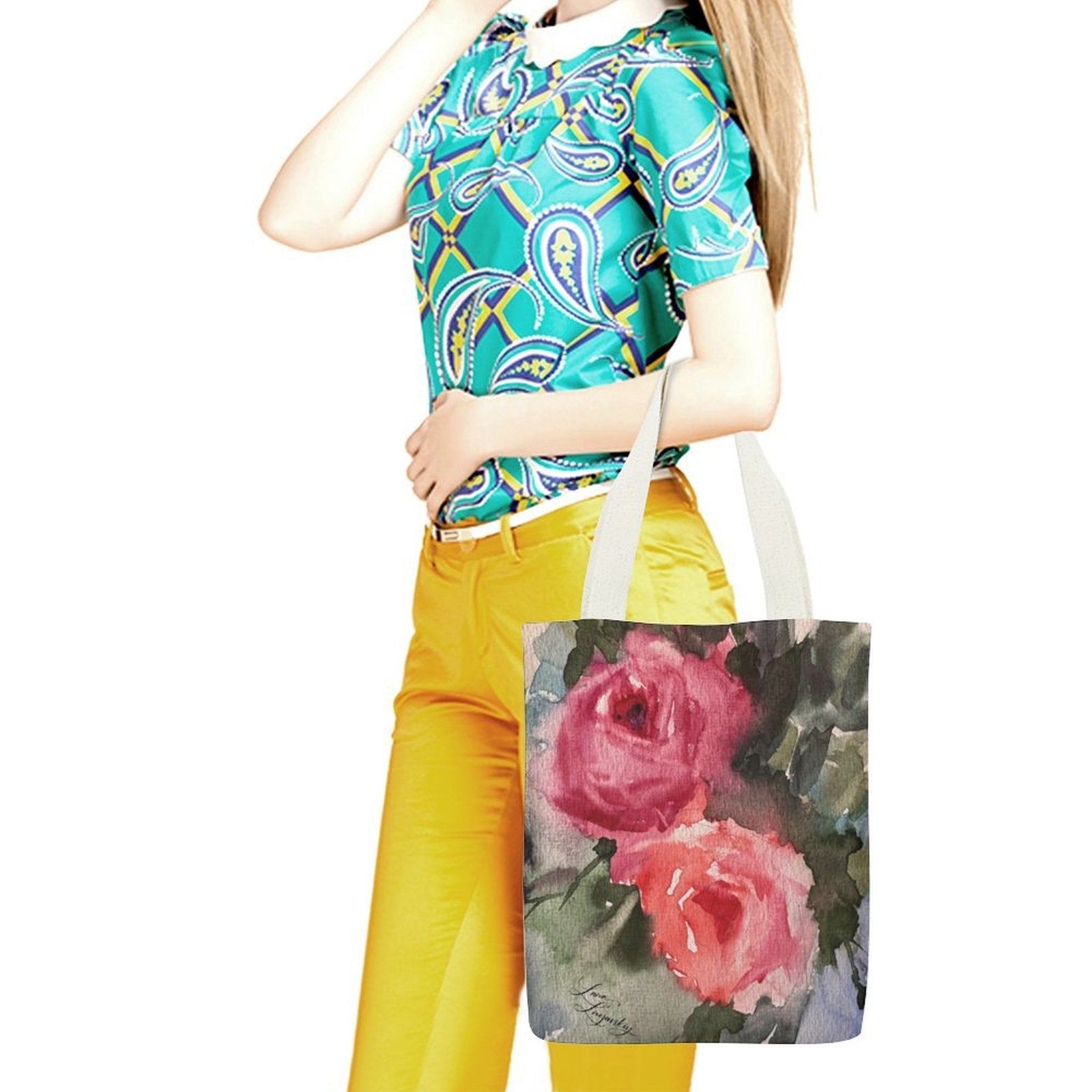 Canvas Tote Bag Single Canvas Tote Bag - 32x38CM (One - Sided Print) - Lana Art Sweden