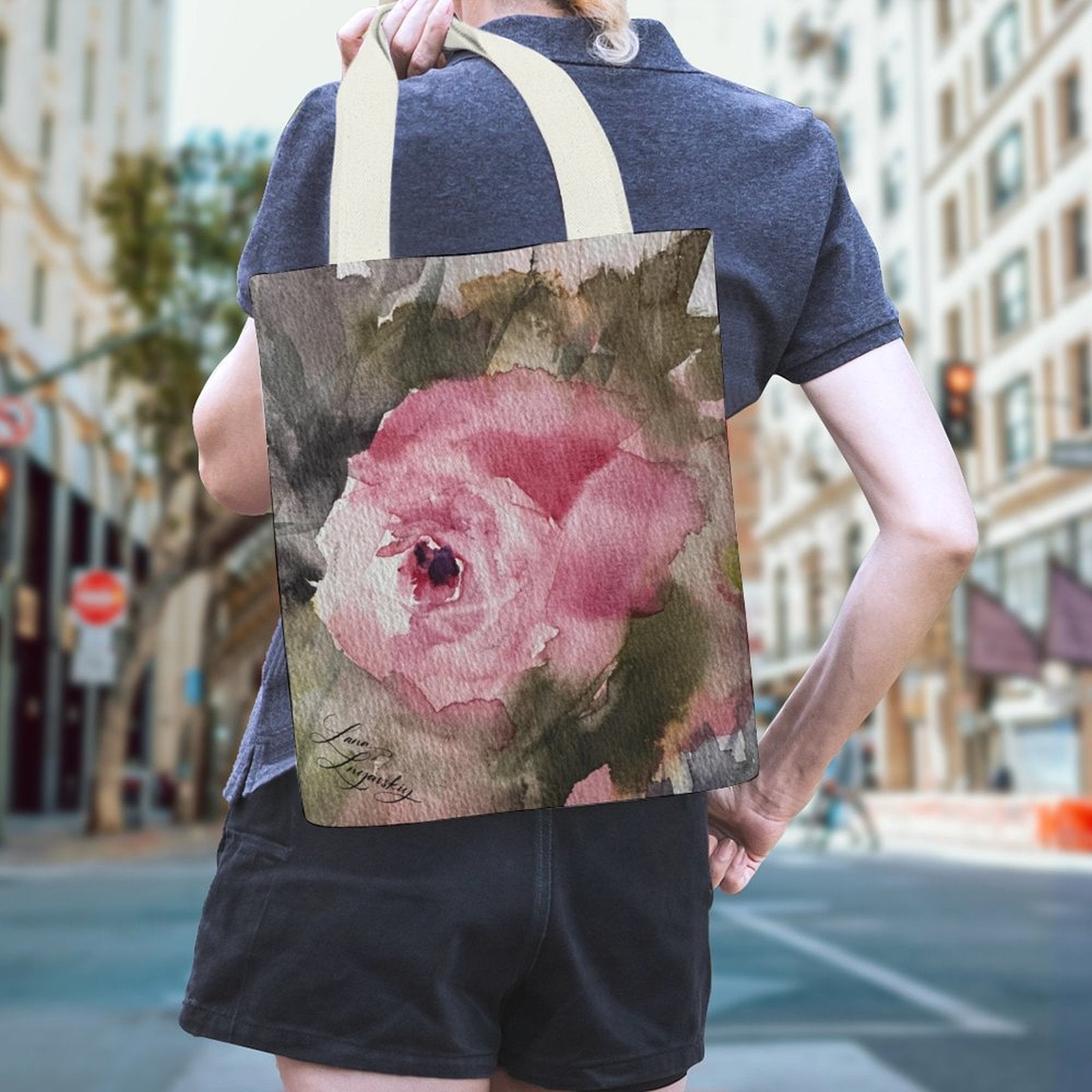 Canvas Tote Bag Single Canvas Tote Bag - 32x38CM (One - Sided Print) - Lana Art Sweden
