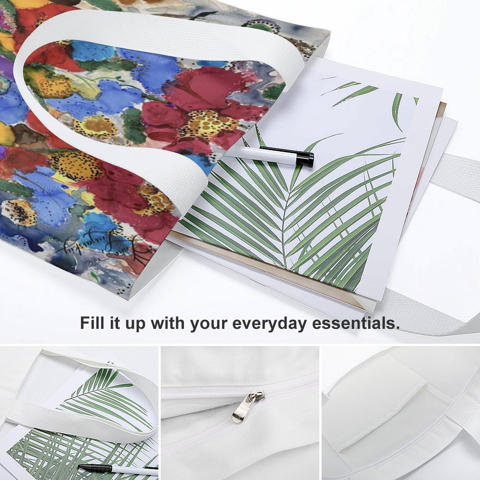 Canvas Tote Bag Single Canvas Tote Bag - 32x38CM (One - Sided Print) - Lana Art Sweden