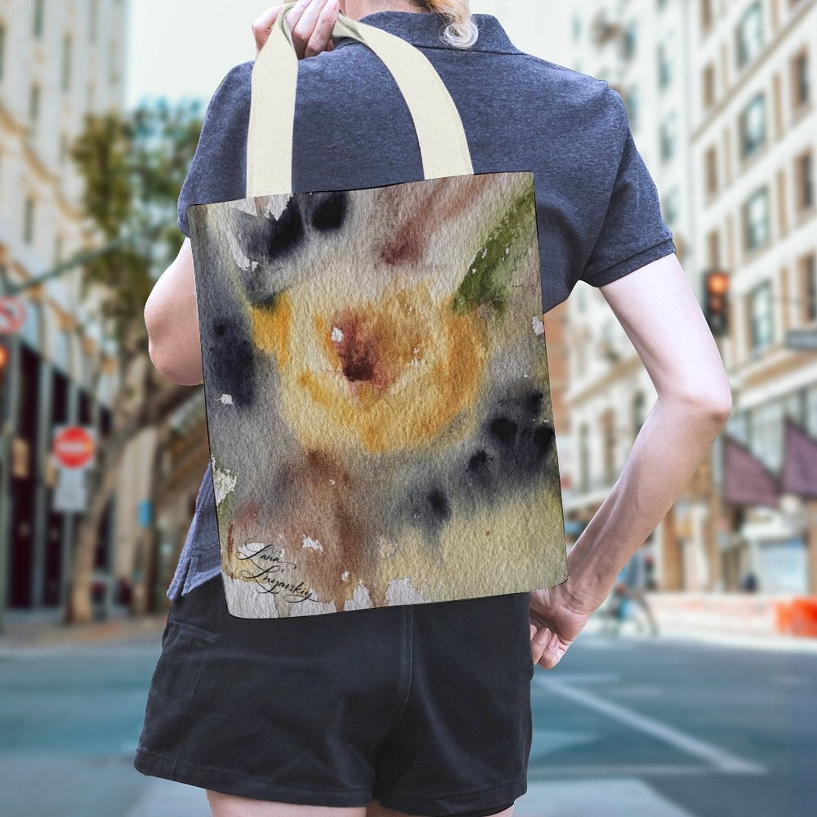 Canvas Tote Bag Single Canvas Tote Bag - 32x38CM (One - Sided Print) - Lana Art Sweden