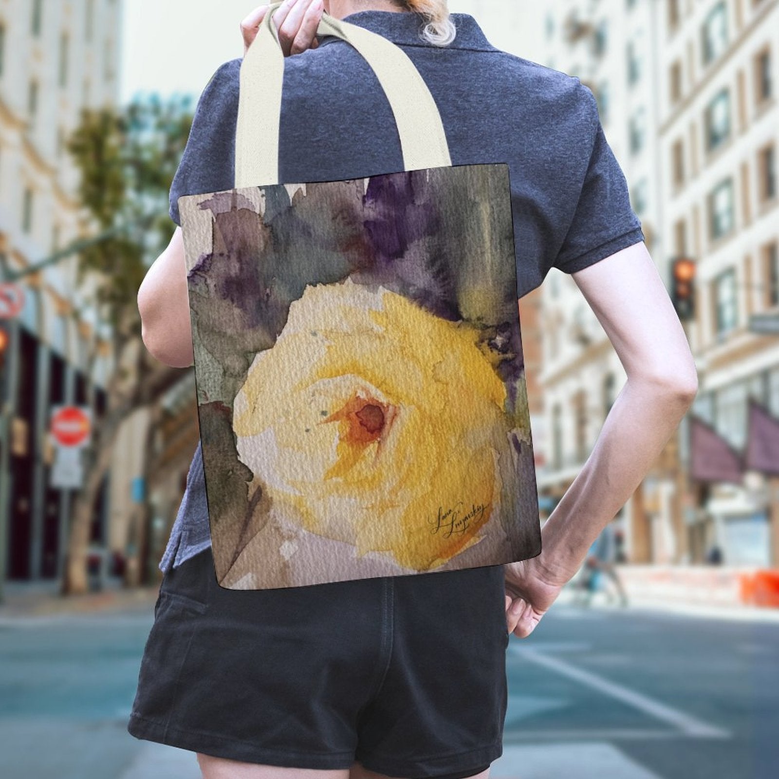 Canvas Tote Bag Single Canvas Tote Bag - 32x38CM (One - Sided Print) - Lana Art Sweden