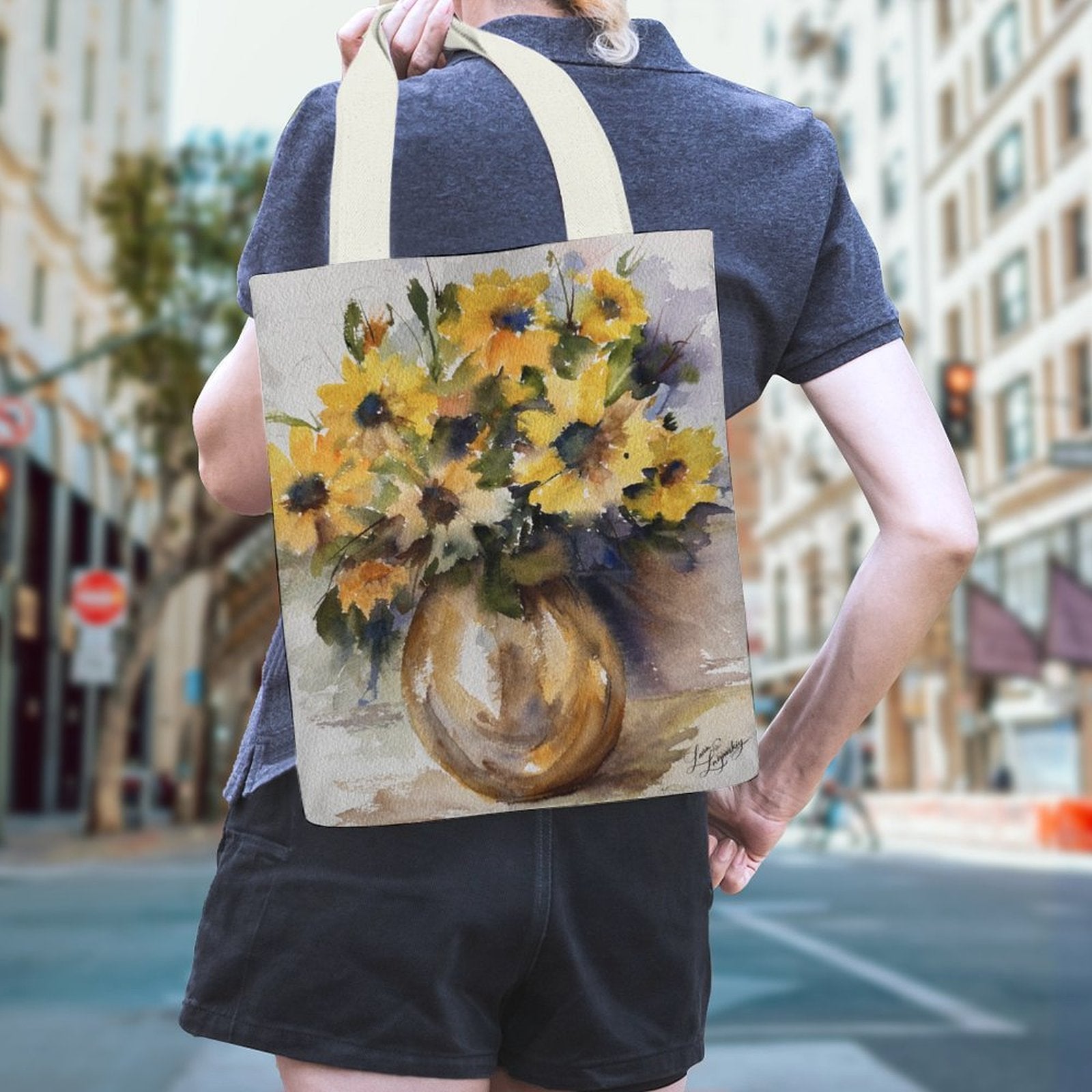 Canvas Tote Bag Single Canvas Tote Bag - 32x38CM (One - Sided Print) - Lana Art Sweden