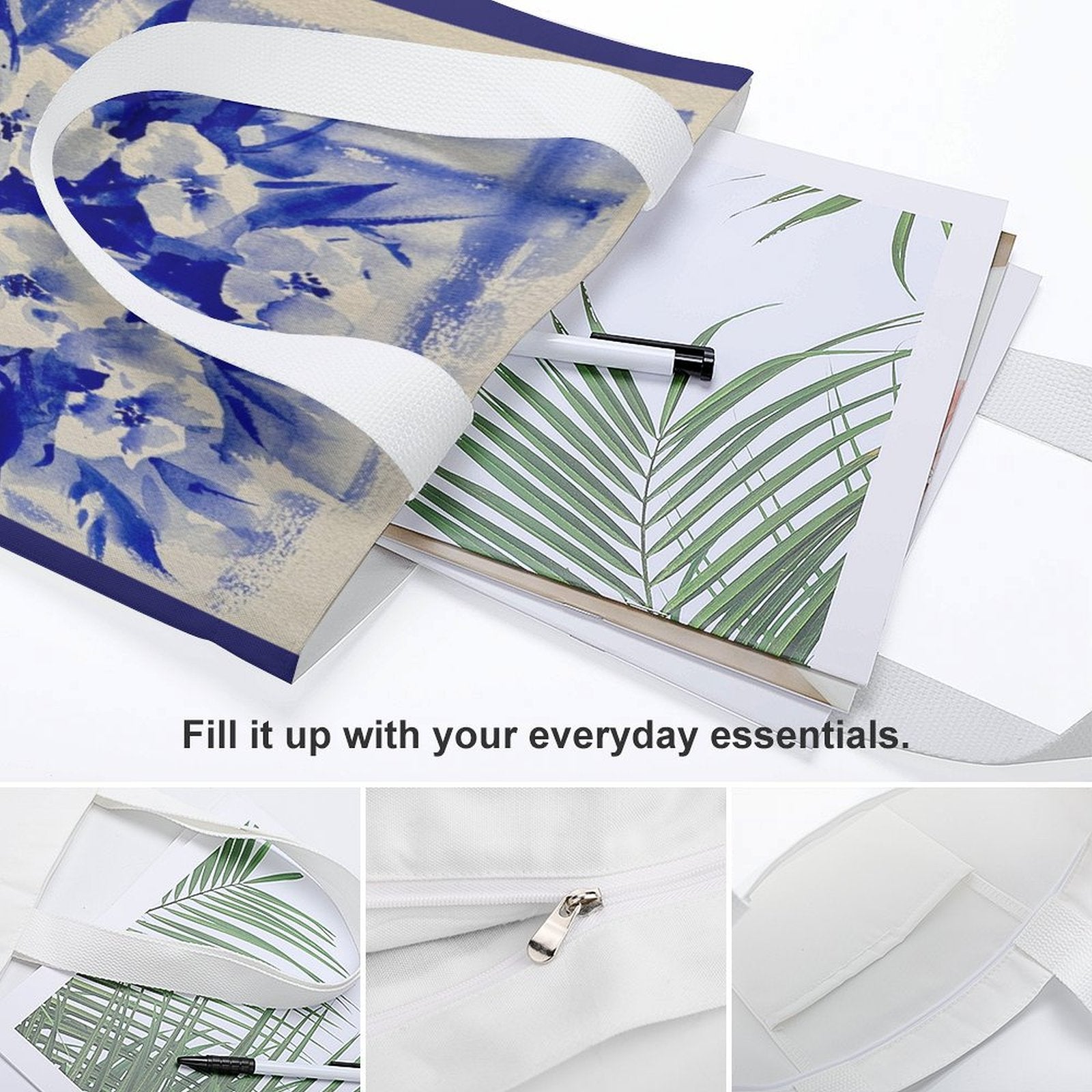 Canvas Tote Bag Single Canvas Tote Bag - 32x38CM (One - Sided Print) - Lana Art Sweden