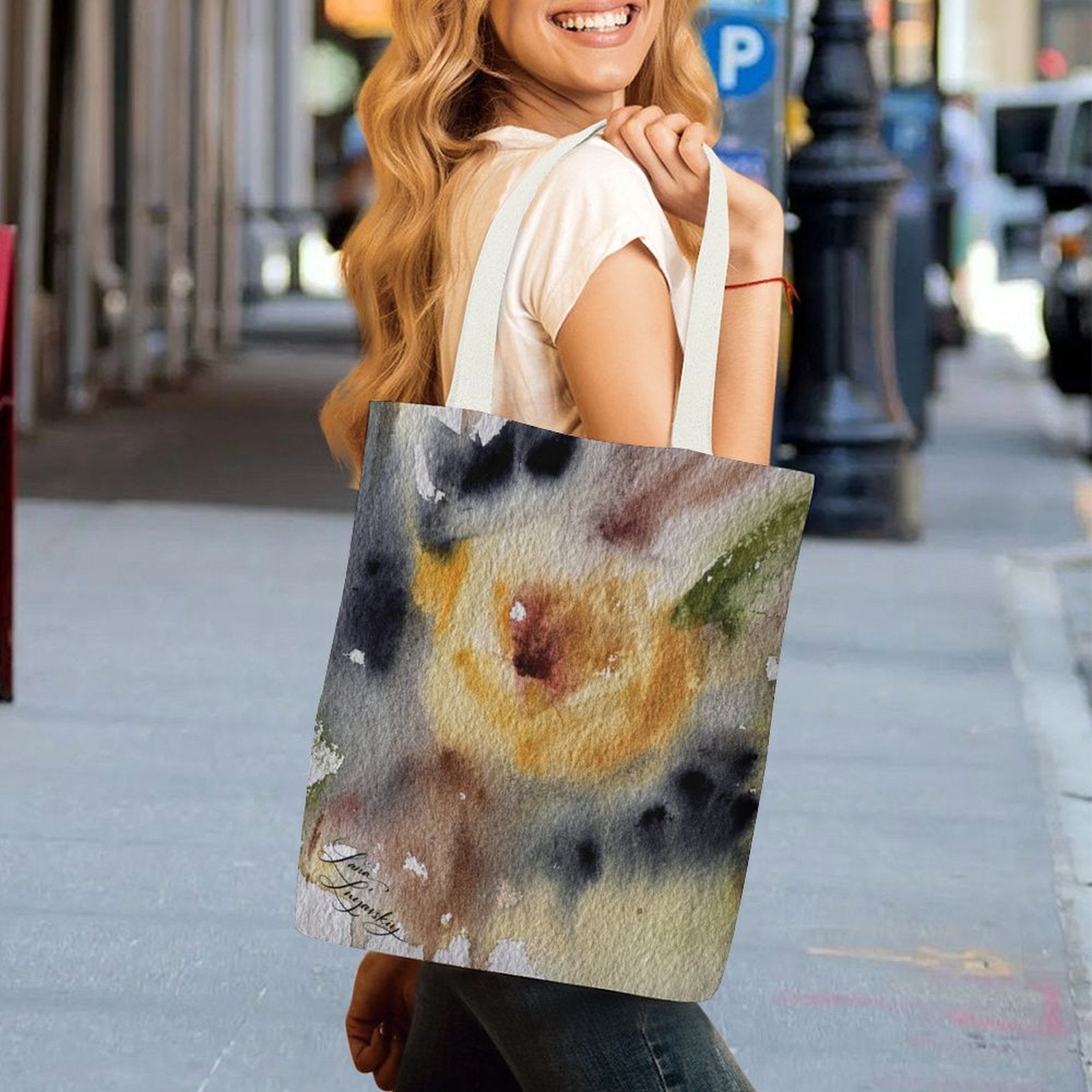 Canvas Tote Bag Single Canvas Tote Bag - 32x38CM (One - Sided Print) - Lana Art Sweden