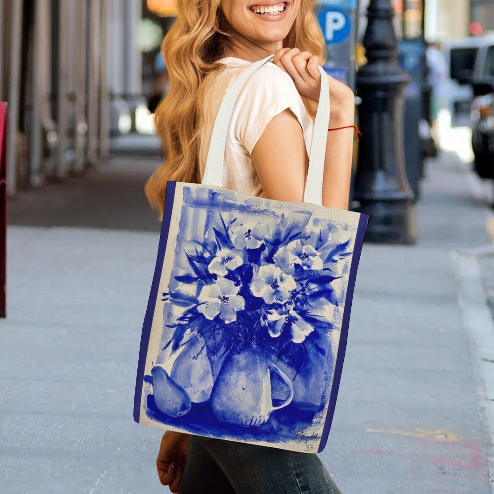 Canvas Tote Bag Single Canvas Tote Bag - 32x38CM (One - Sided Print) - Lana Art Sweden