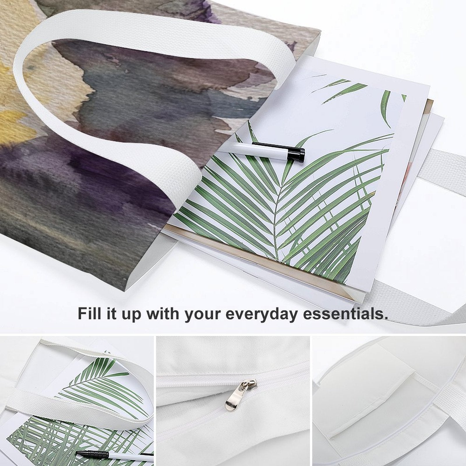 Canvas Tote Bag Single Canvas Tote Bag - 32x38CM (One - Sided Print) - Lana Art Sweden