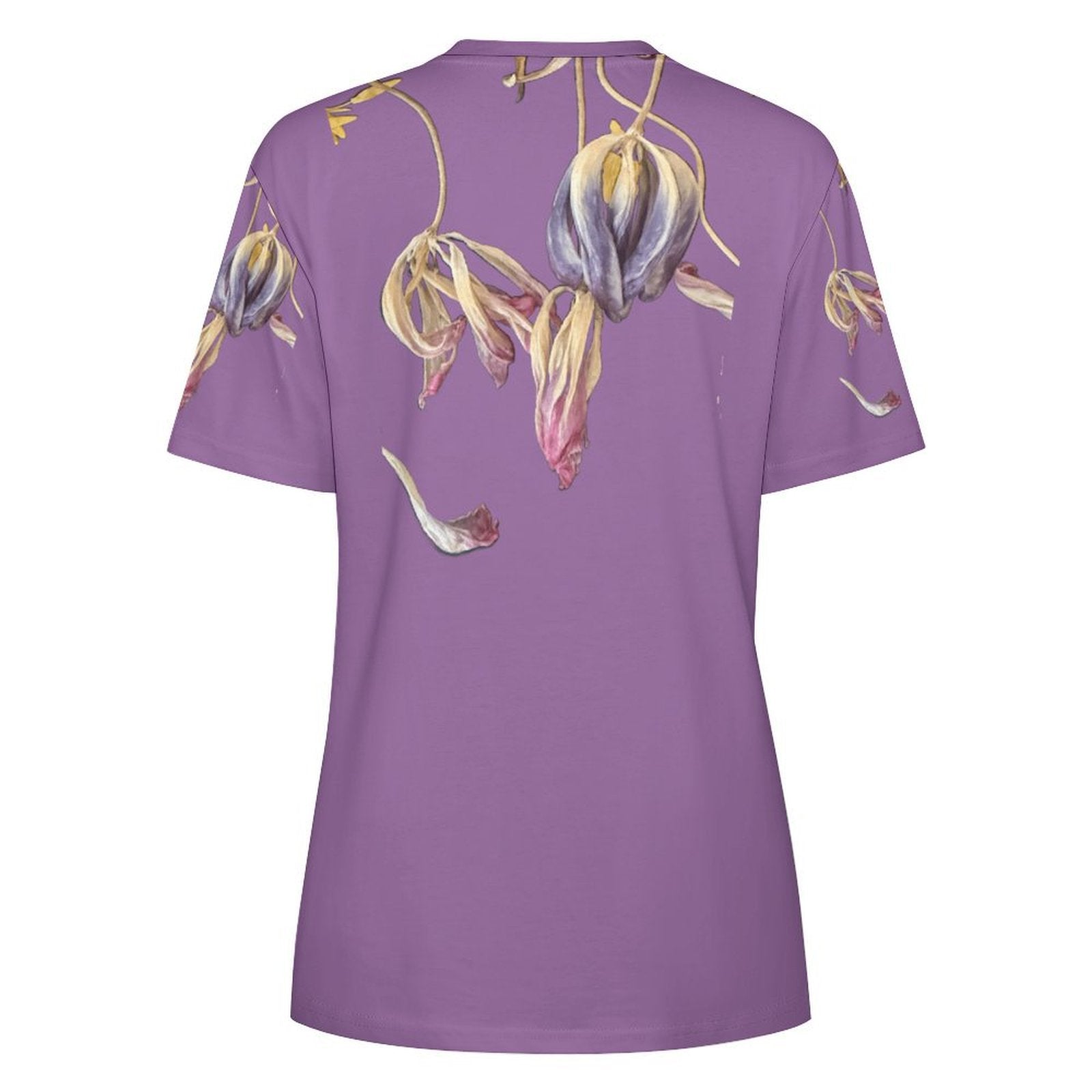 Women's Cotton T-shirt Tulips Phlax Pink