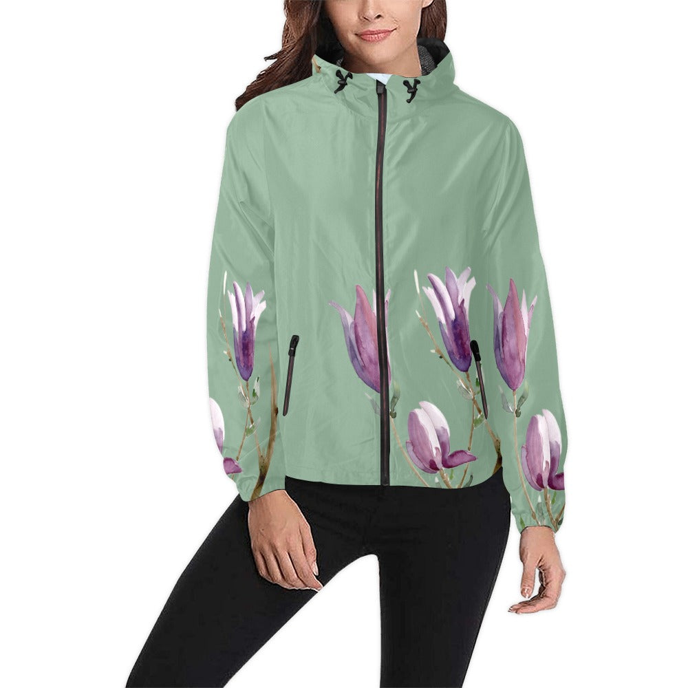 Magnolia Spanish Green Unisex Windbreaker