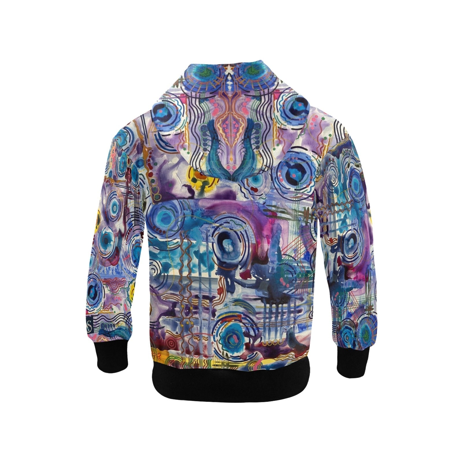 Circles on Water Big Boys' Zip Up Hoodie (H58) - Lana Art Sweden
