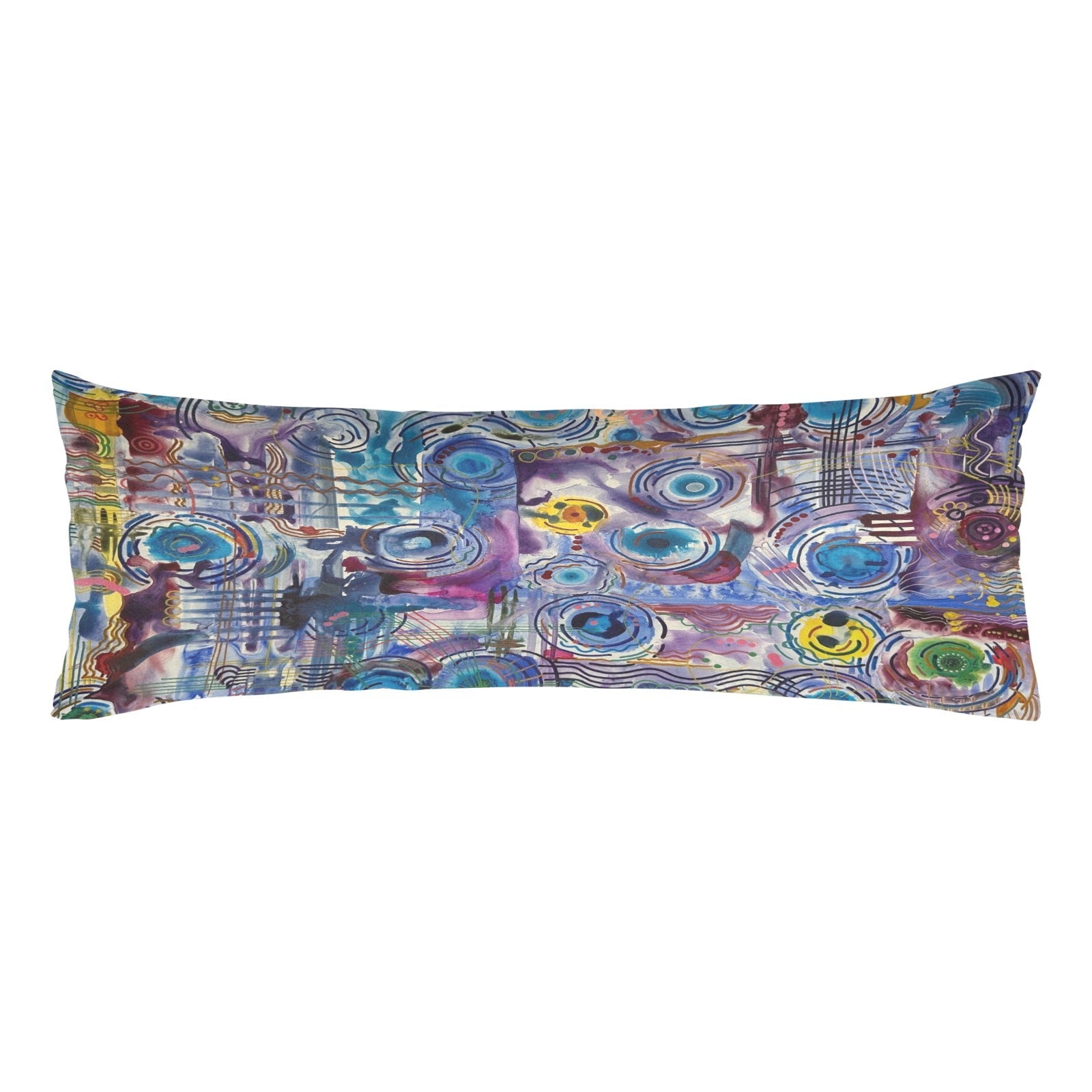 Circles on Water Body Pillow Case 20" x 54" - Lana Art Sweden